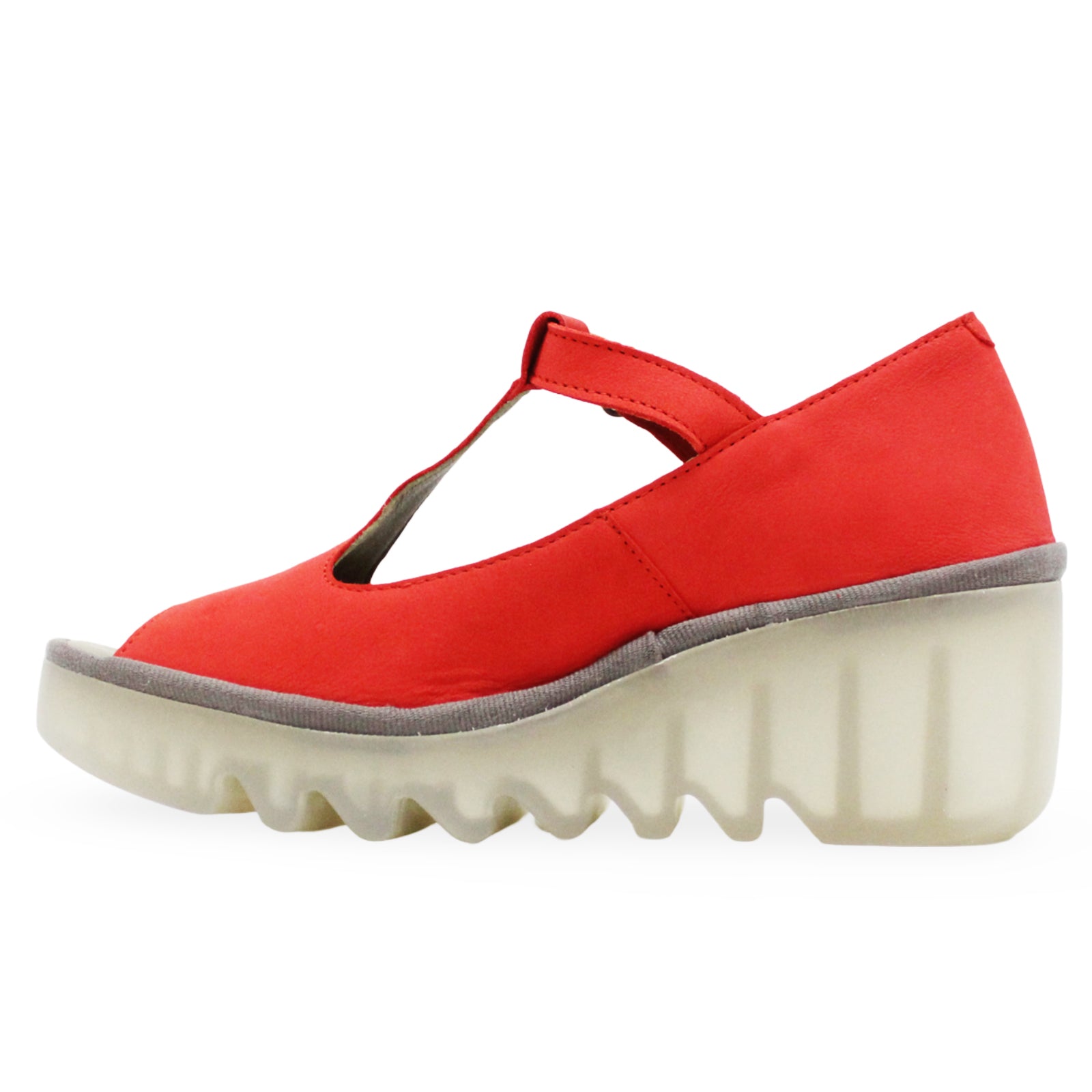 Fly London BEIL584FLY Cupido Leather Womens Sandals#color_devil red