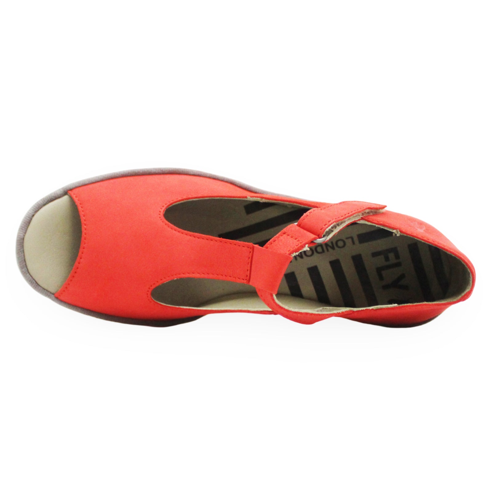 Fly London BEIL584FLY Cupido Leather Womens Sandals#color_devil red