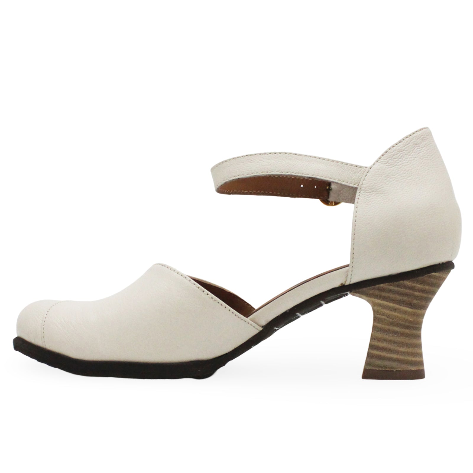 Fly London BESH087FLY Mousse Leather Womens Sandals#color_off white