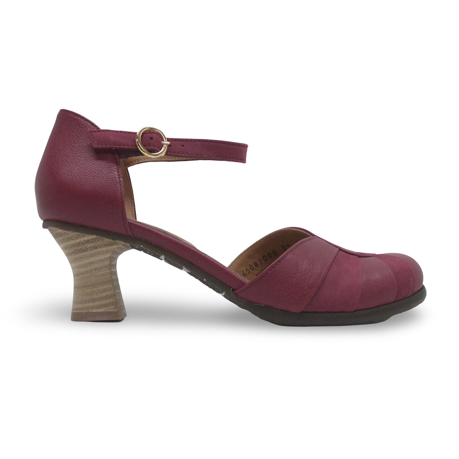 Fly London BESH087FLY Mousse Leather Womens Sandals#color_berry