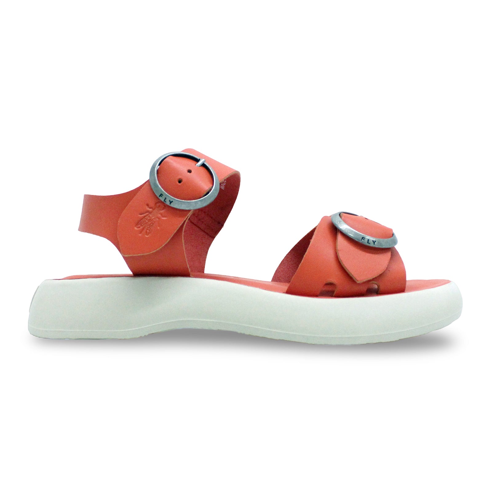 Fly London BUNK604FLY Brooklyn Leather Womens Sandals#color_scarlet