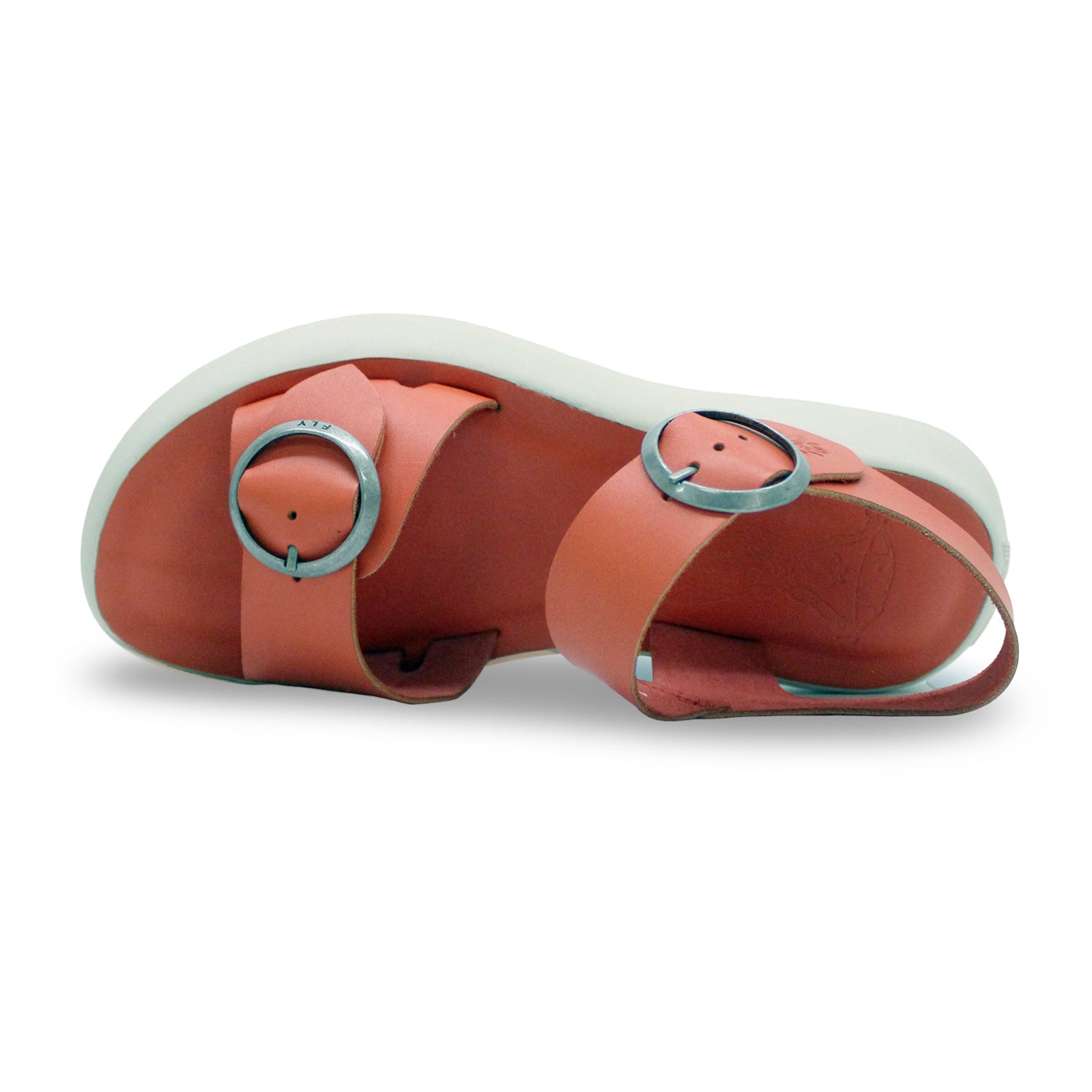 Fly London BUNK604FLY Brooklyn Leather Womens Sandals#color_scarlet