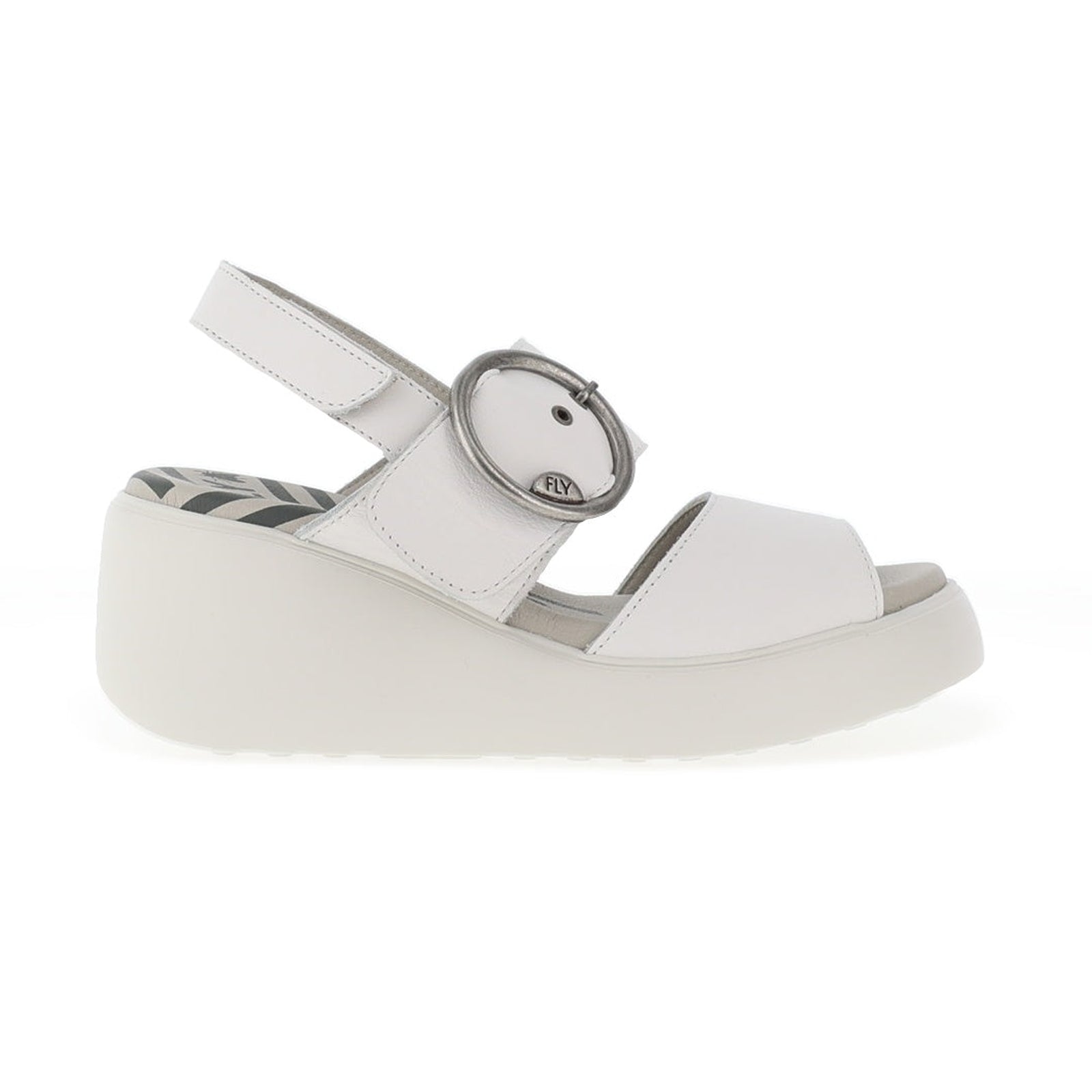 Fly London DIGO939FLY Mousse Leather Womens Sandals#color_white