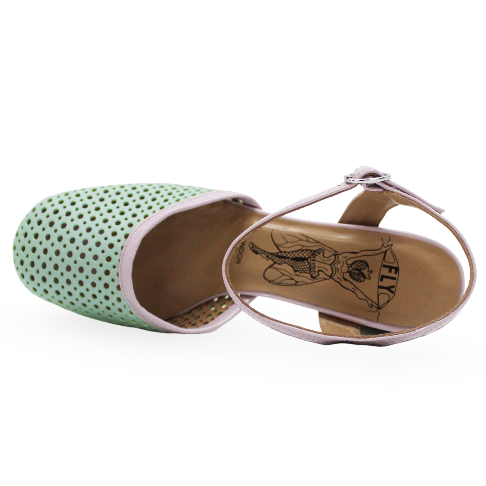 Fly London ELZA241FLY Kaiser Leather Womens Sandals#color_spearmint purple