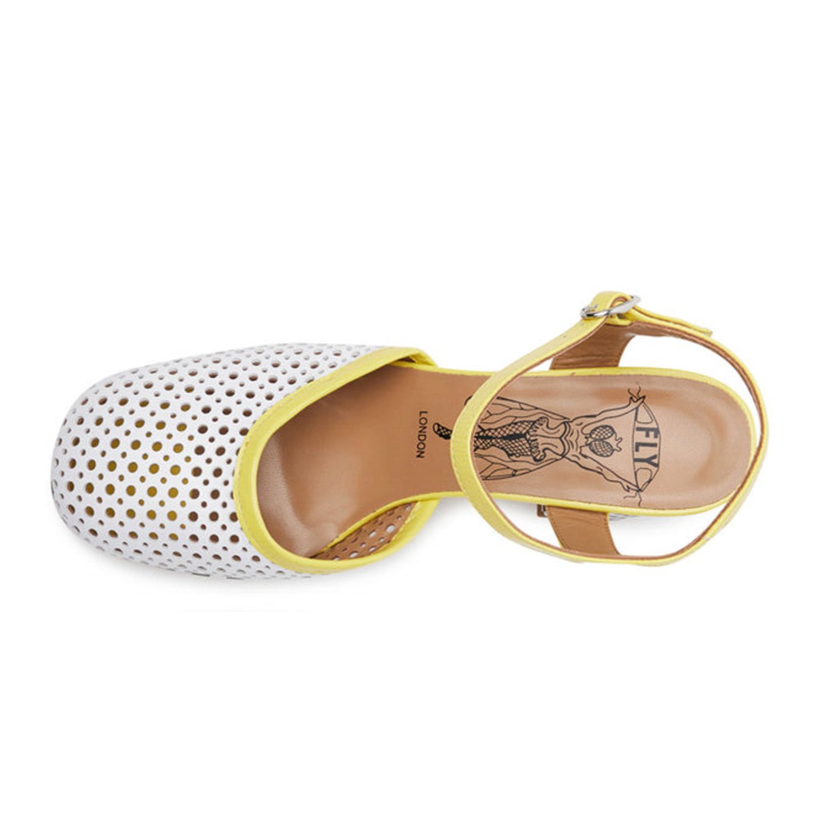 Fly London ELZA241FLY Kaiser Leather Womens Sandals#color_white lemon