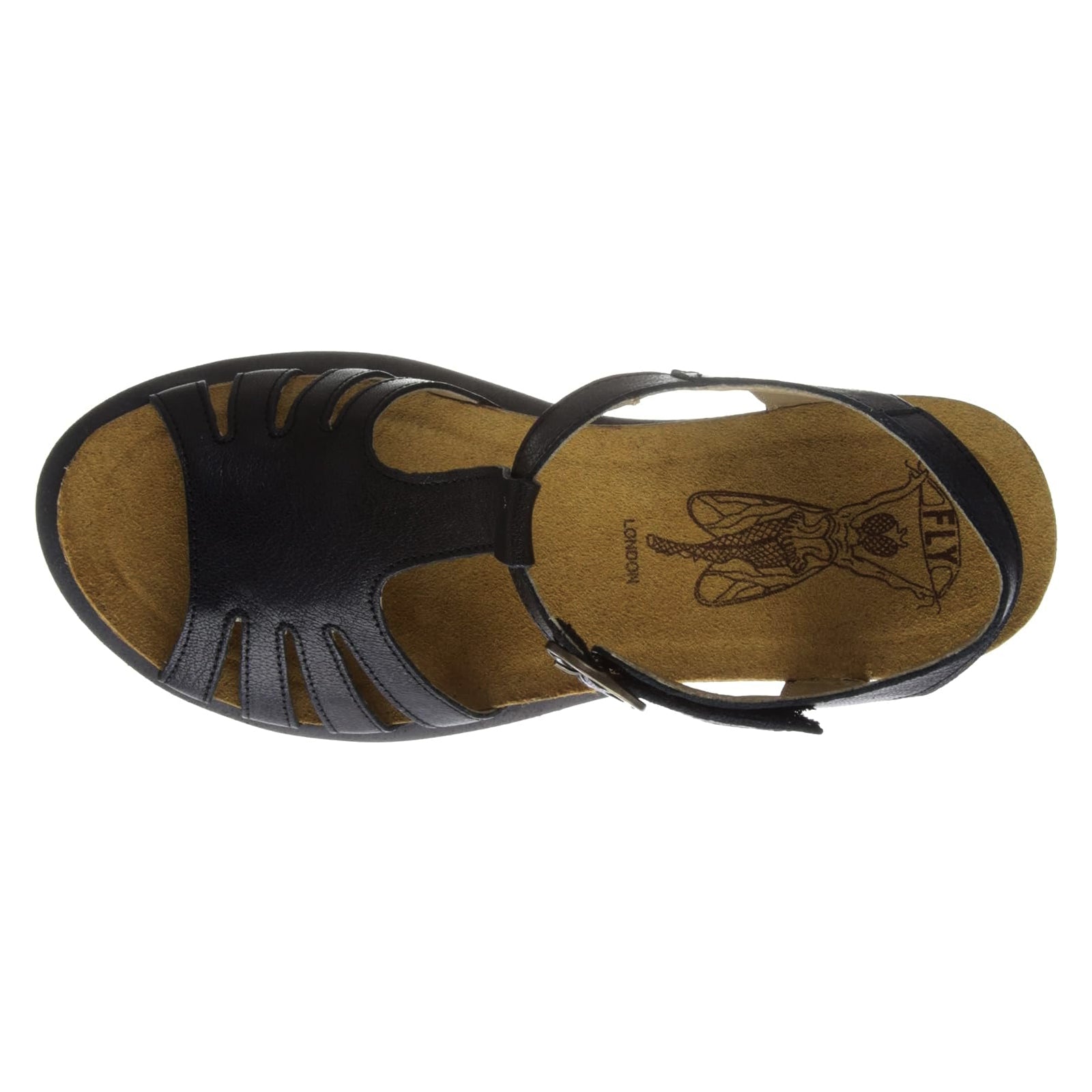 Fly London GAIT959FLY Suede Womens Sandals#color_black