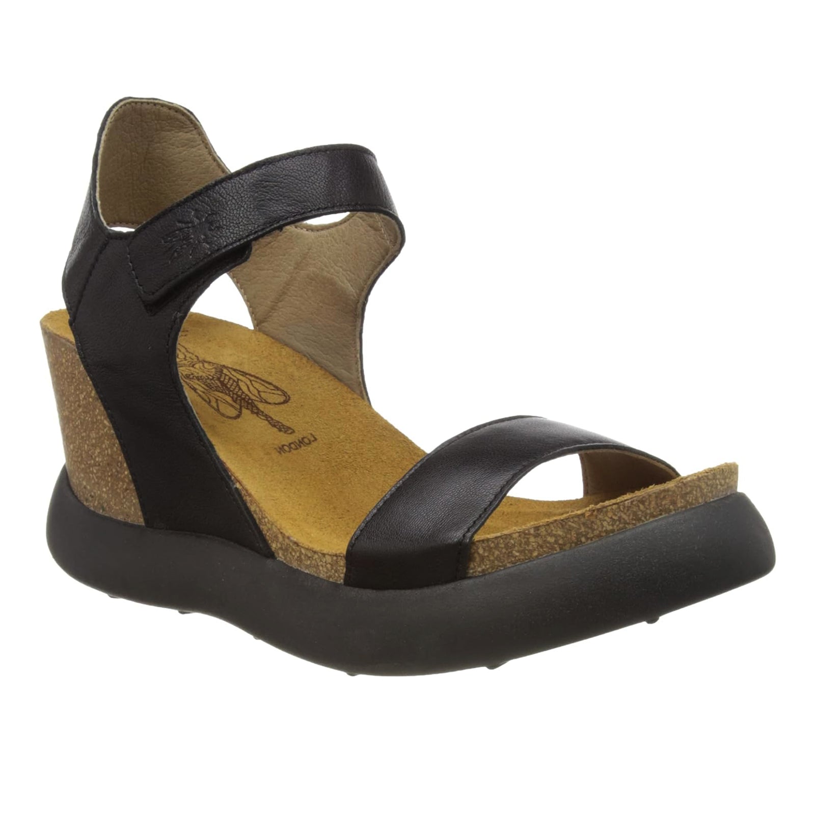 Fly London GOGO967FLY Suede Womens Sandals#color_black