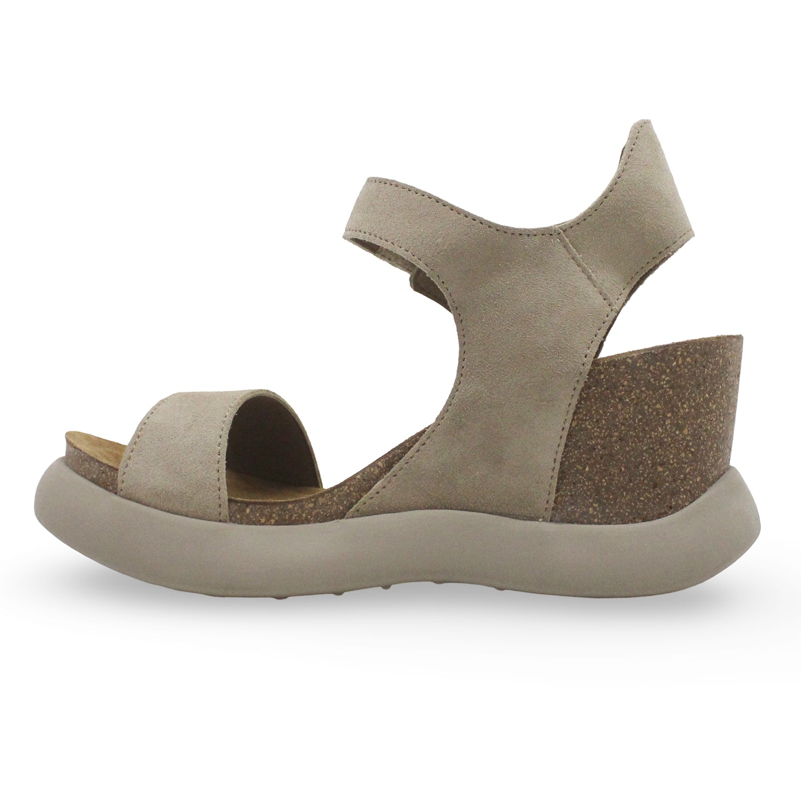 Fly London GOGO967FLY Suede Womens Sandals#color_taupe