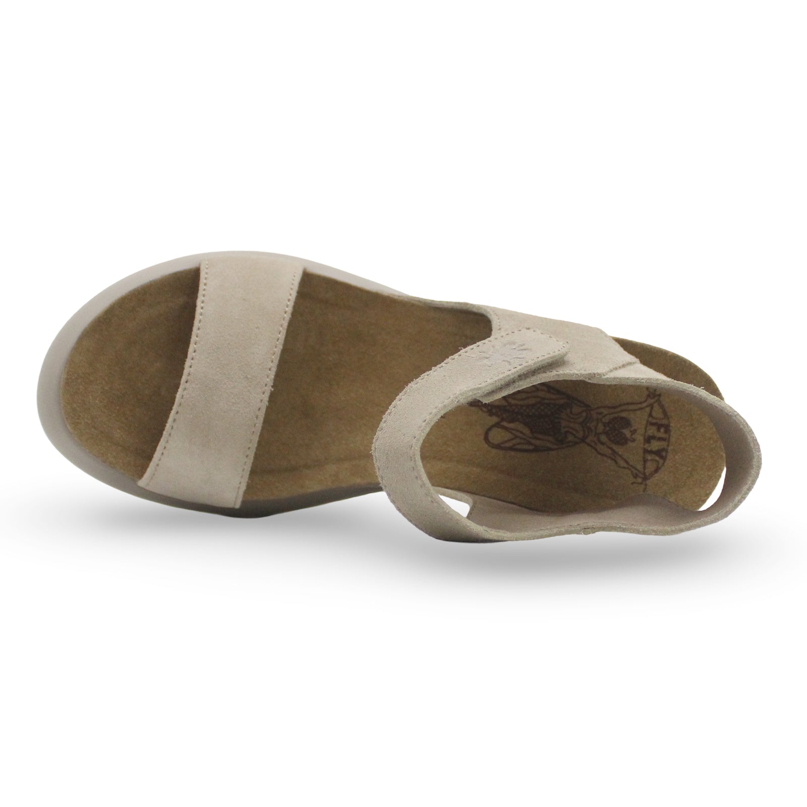 Fly London GOGO967FLY Suede Womens Sandals#color_taupe