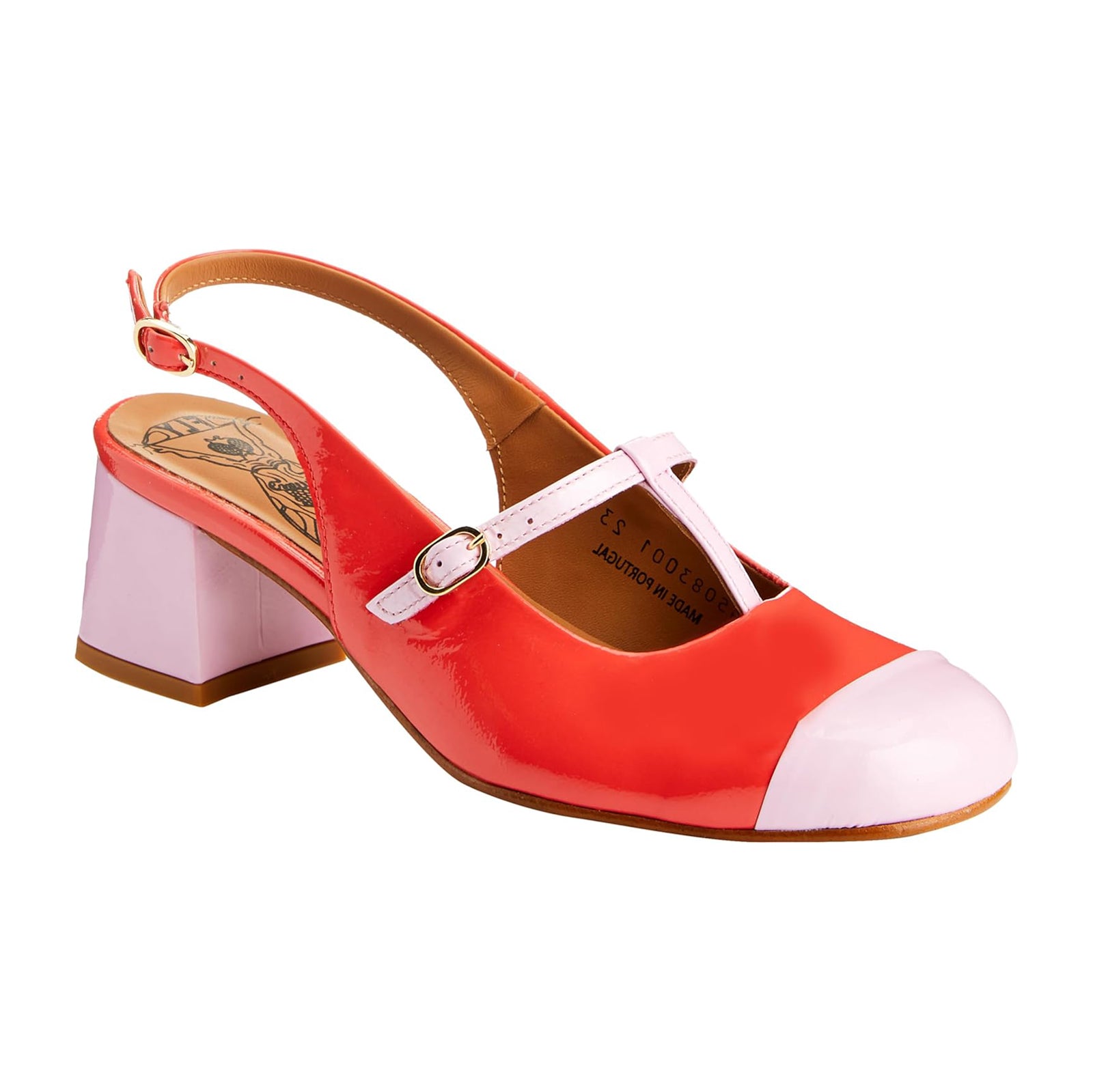 Fly London SOLN083FLY Nappalak Leather Womens Sandals#color_pink scarlet