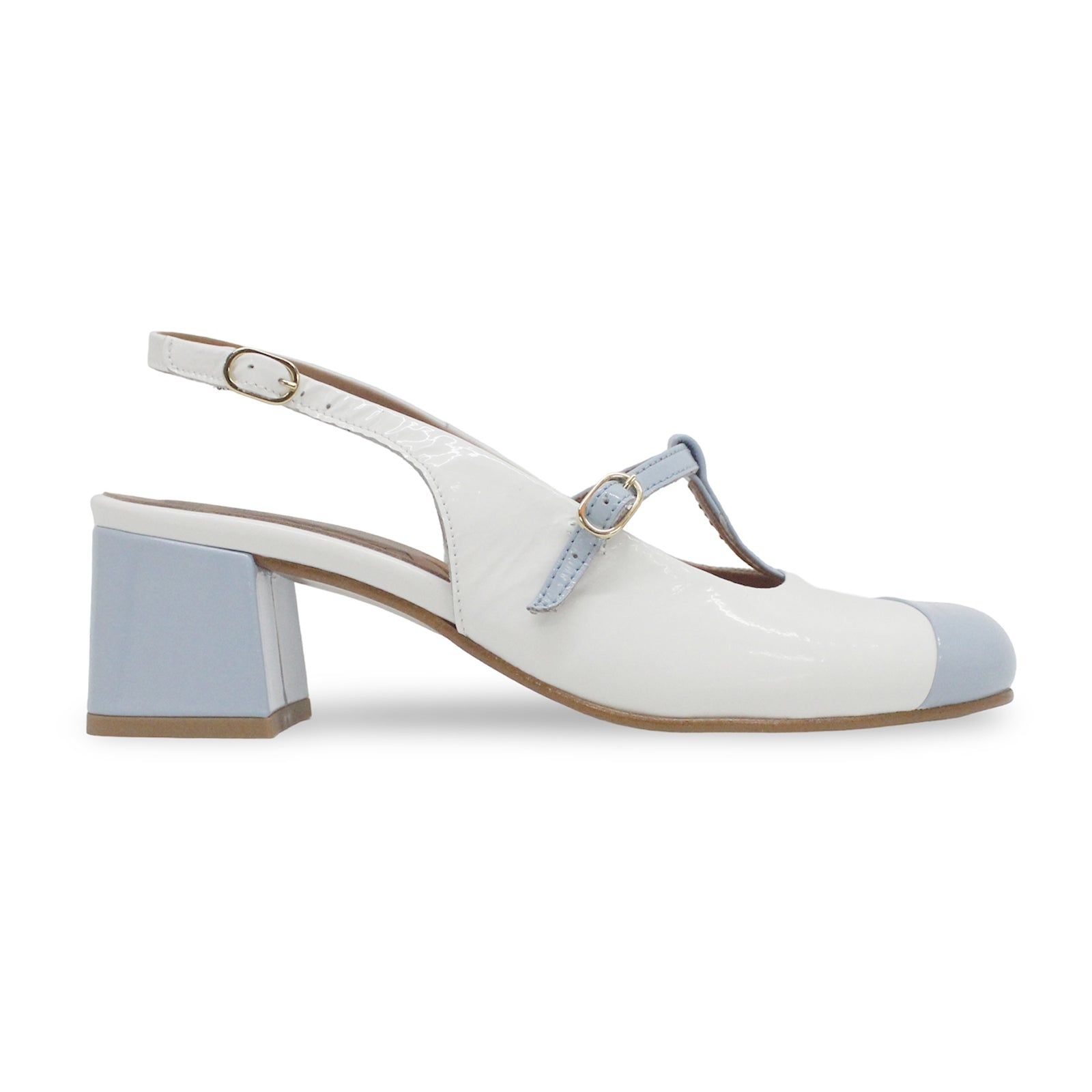 Fly London SOLN083FLY Nappalak Leather Womens Sandals#color_skyblue offwhite