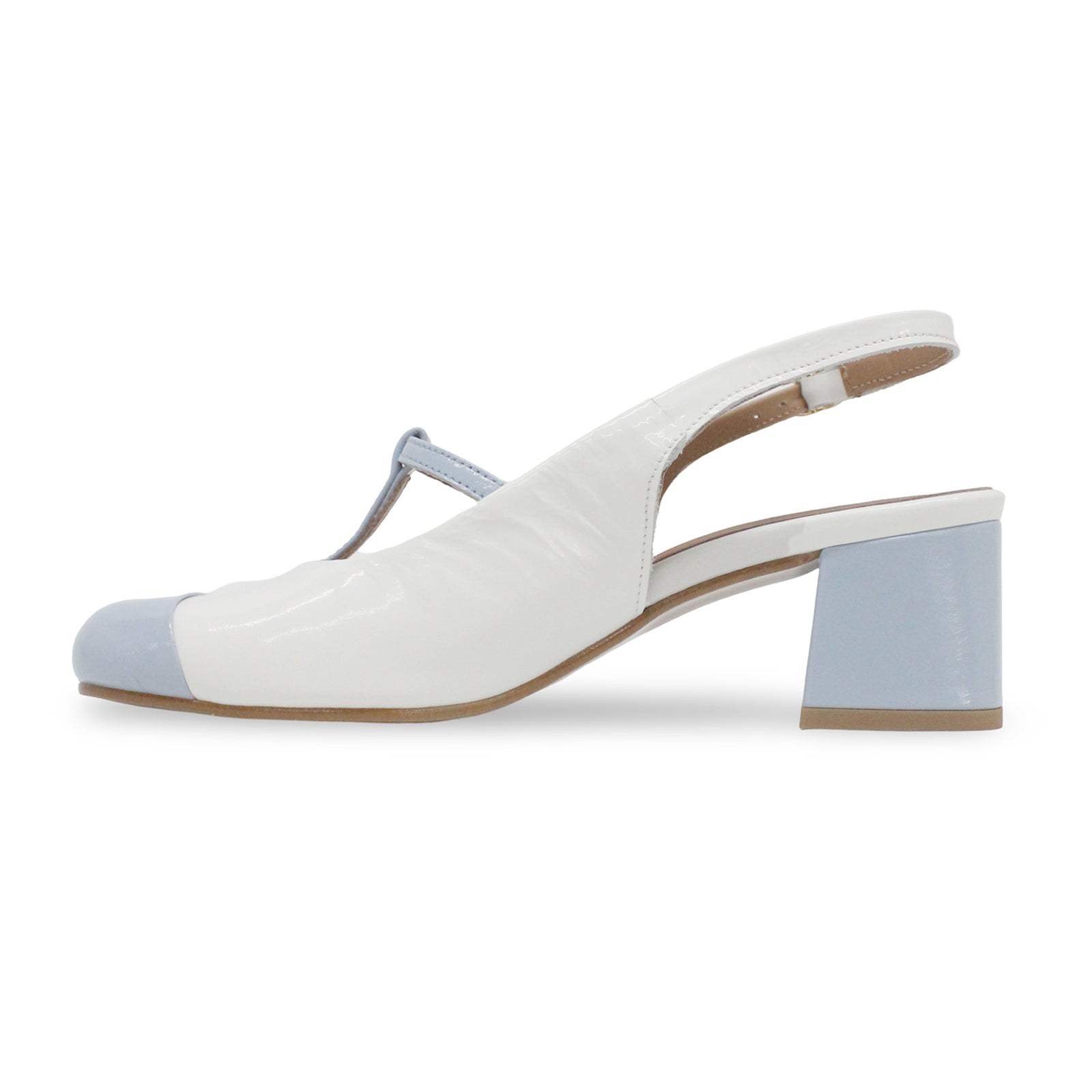 Fly London SOLN083FLY Nappalak Leather Womens Sandals#color_skyblue offwhite