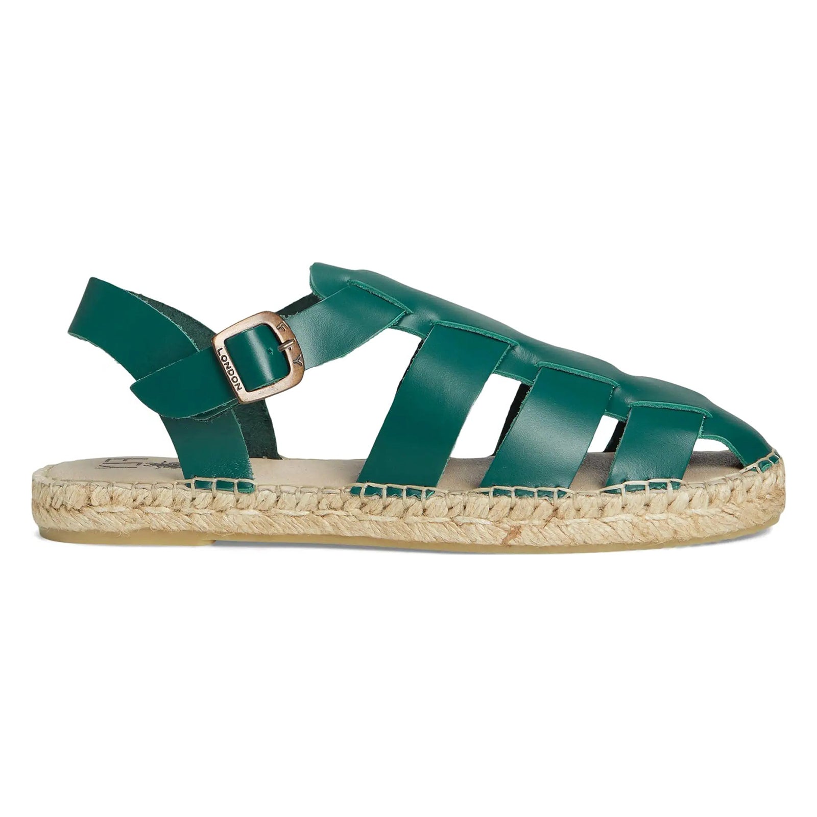 Fly London SOWA551FLY Brooklyn Leather Womens Sandals#color_dark moss