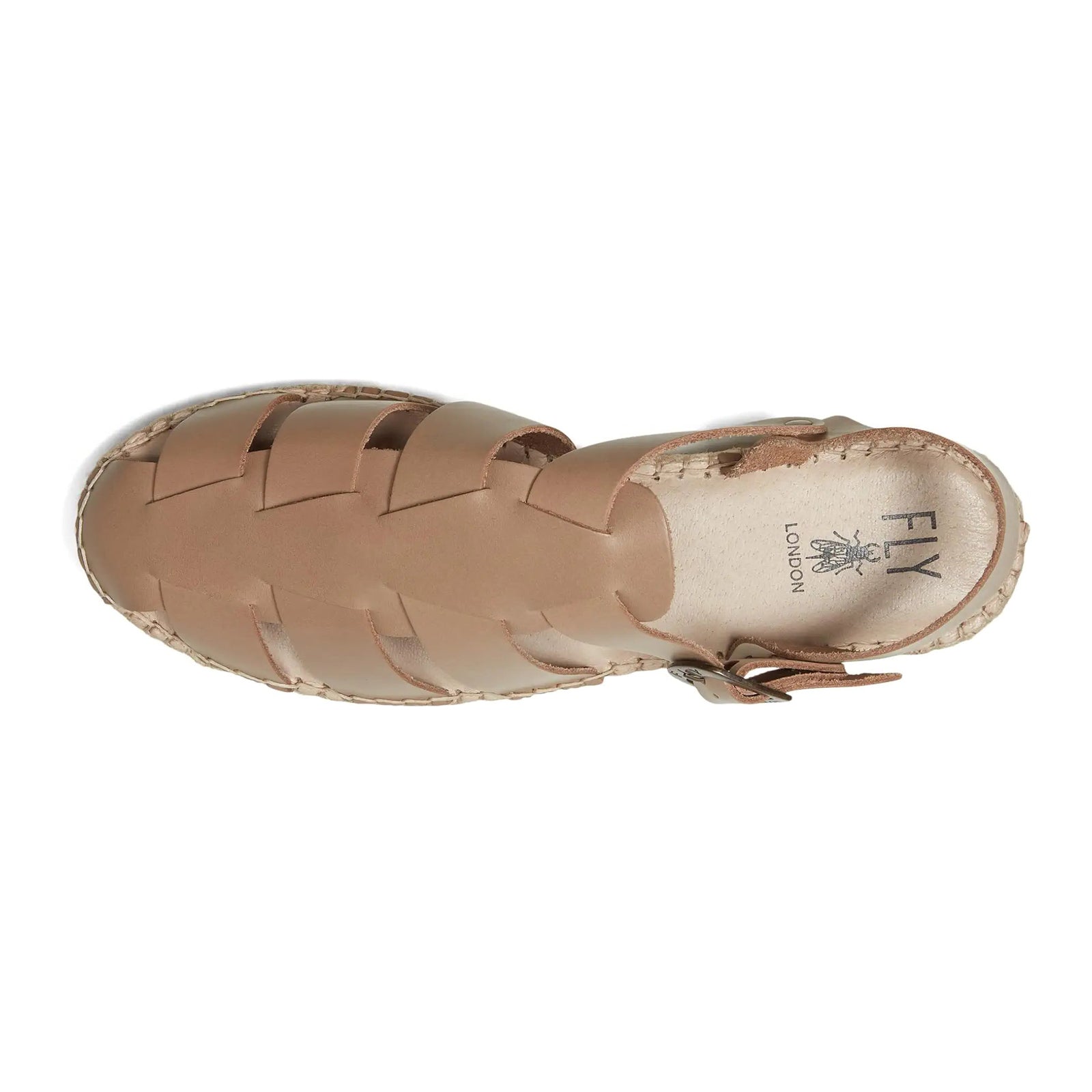 Fly London SOWA551FLY Brooklyn Leather Womens Sandals#color_taupe