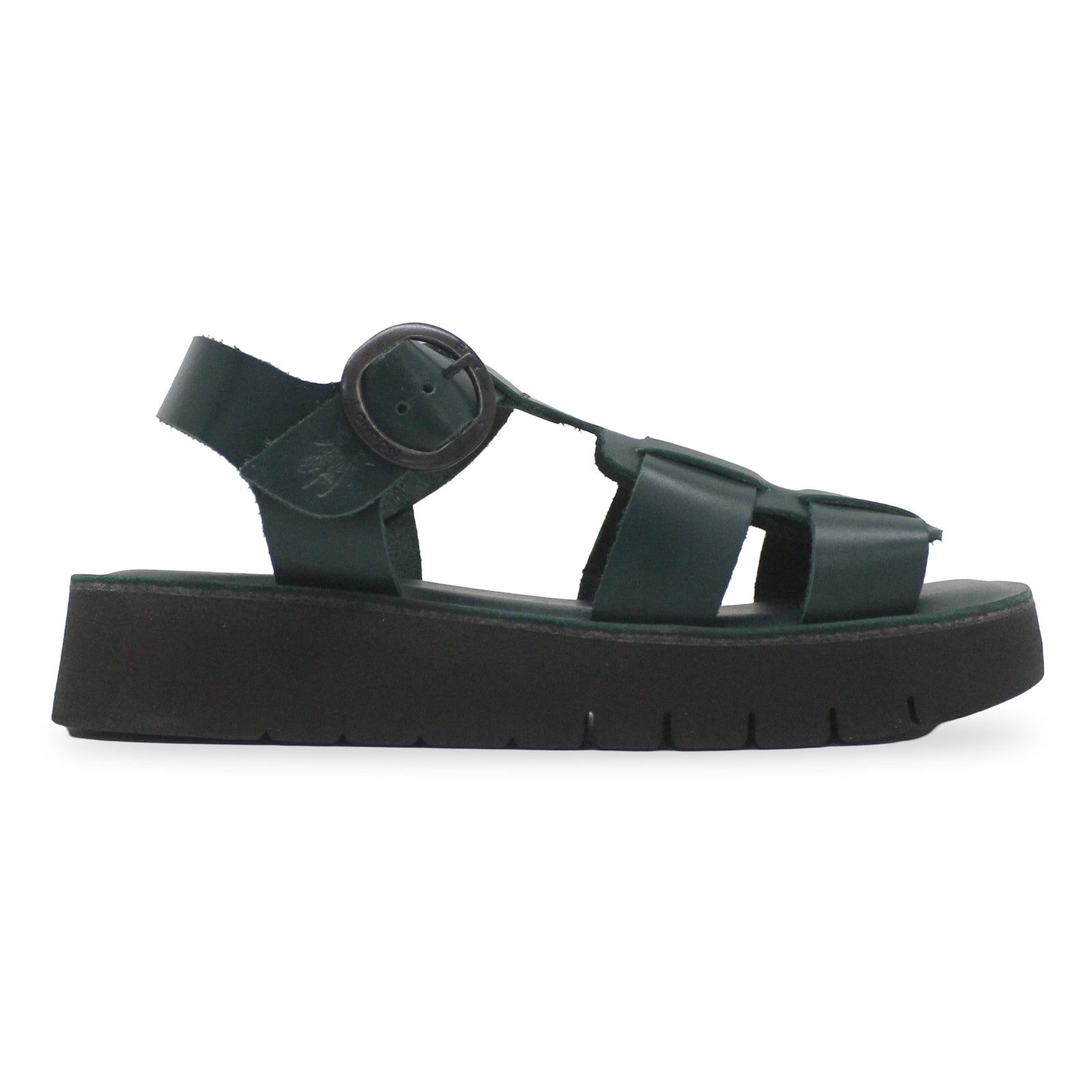Fly London SUDY246FLY Brooklyn Leather Womens Sandals#color_dark moss