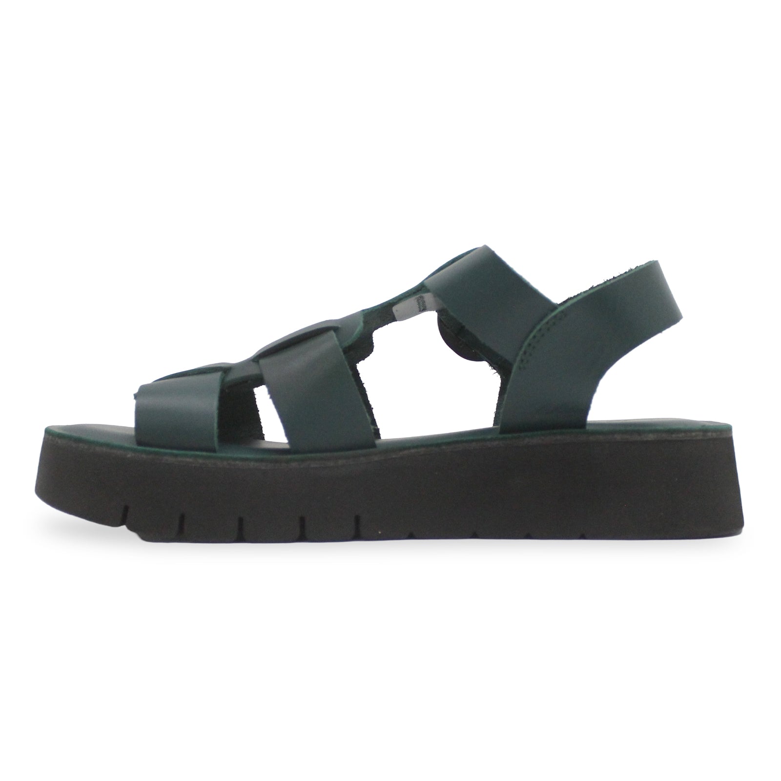 Fly London SUDY246FLY Brooklyn Leather Womens Sandals#color_dark moss