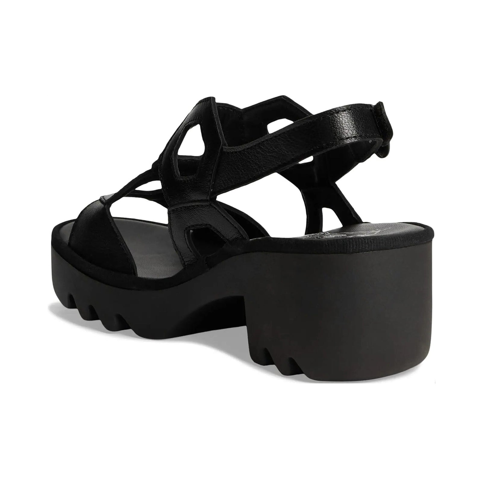 Fly London TEWA573FLY Mousse Leather Womens Sandals#color_black