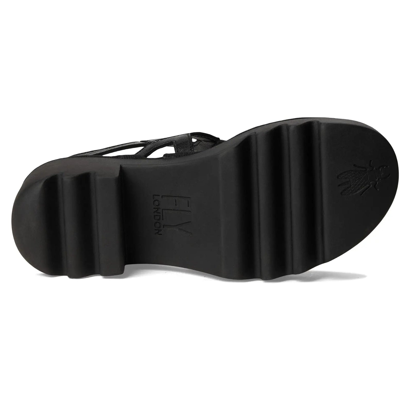 Fly London TEWA573FLY Mousse Leather Womens Sandals#color_black