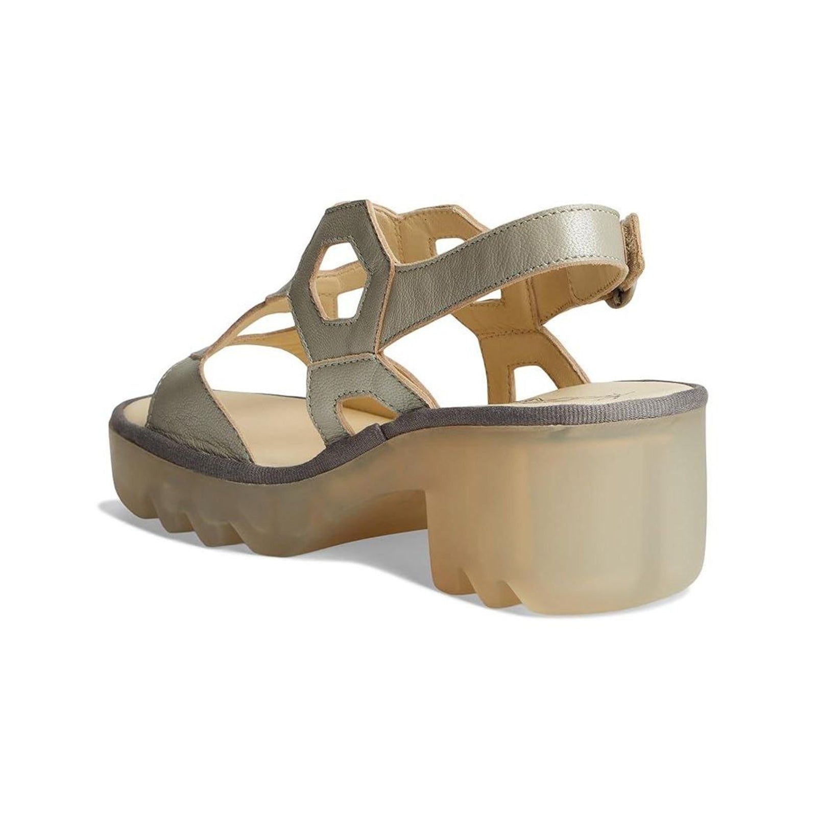 Fly London TEWA573FLY Mousse Leather Womens Sandals#color_off white