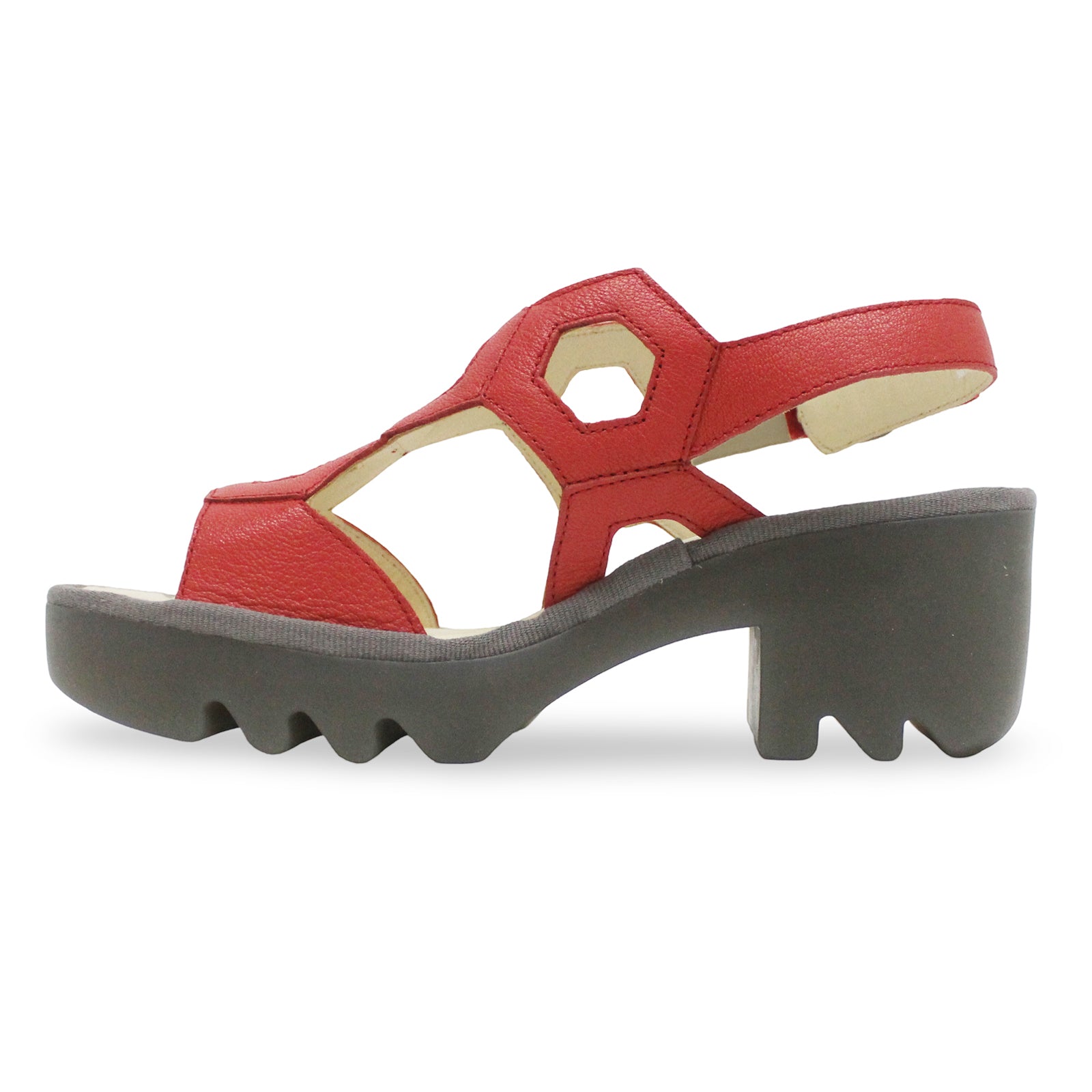 Fly London TEWA573FLY Mousse Leather Womens Sandals#color_devil red