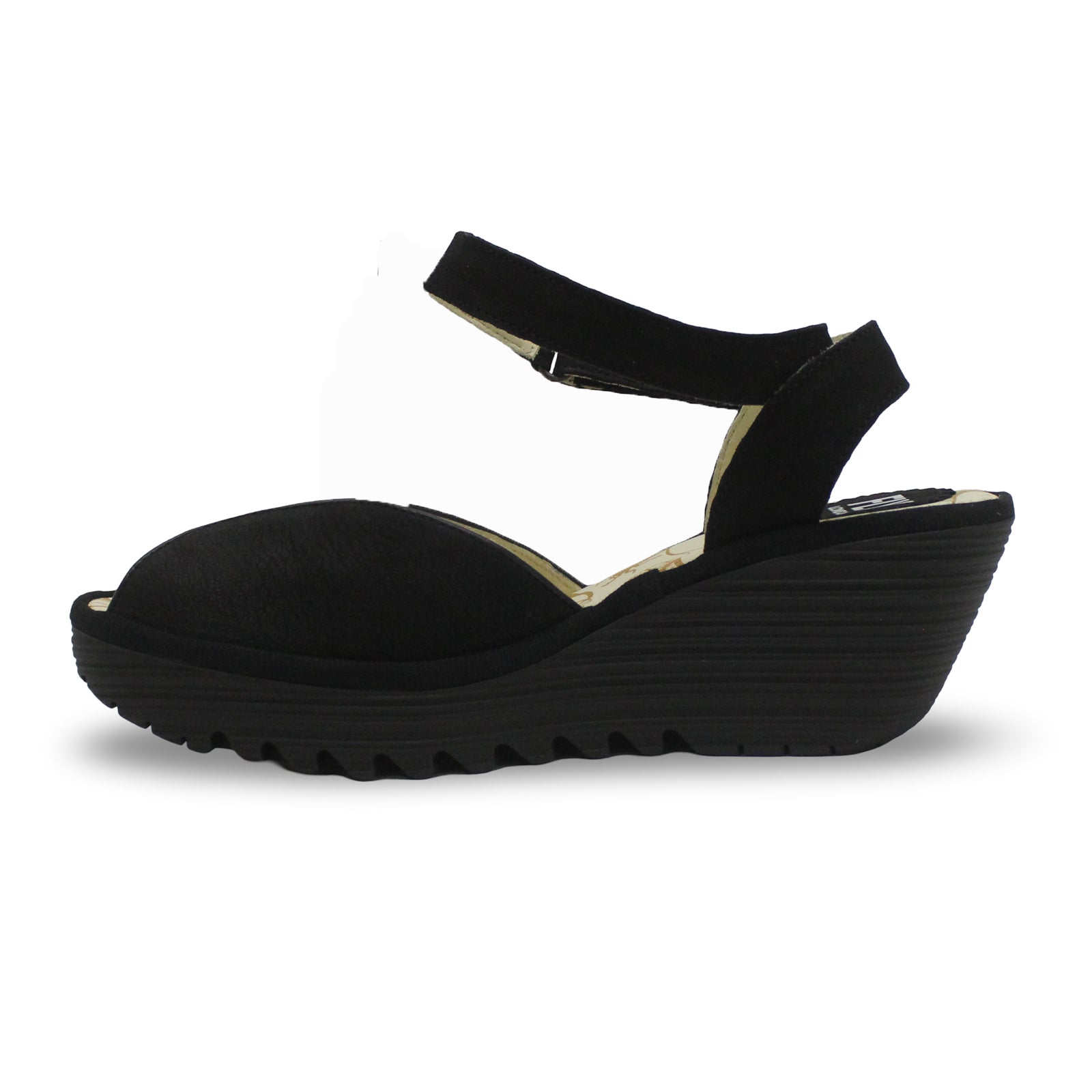 Fly London YAID552FLY Cupido Leather Womens Sandals#color_black