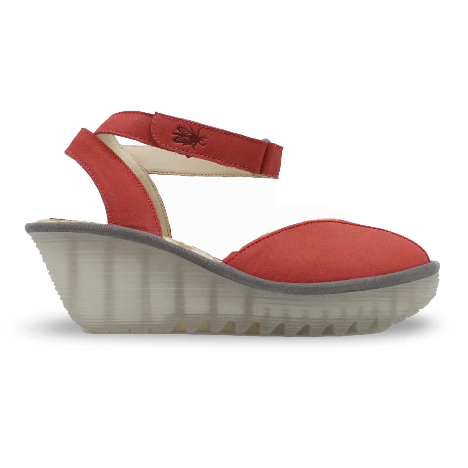 Fly London YAID552FLY Cupido Leather Womens Sandals#color_devil red