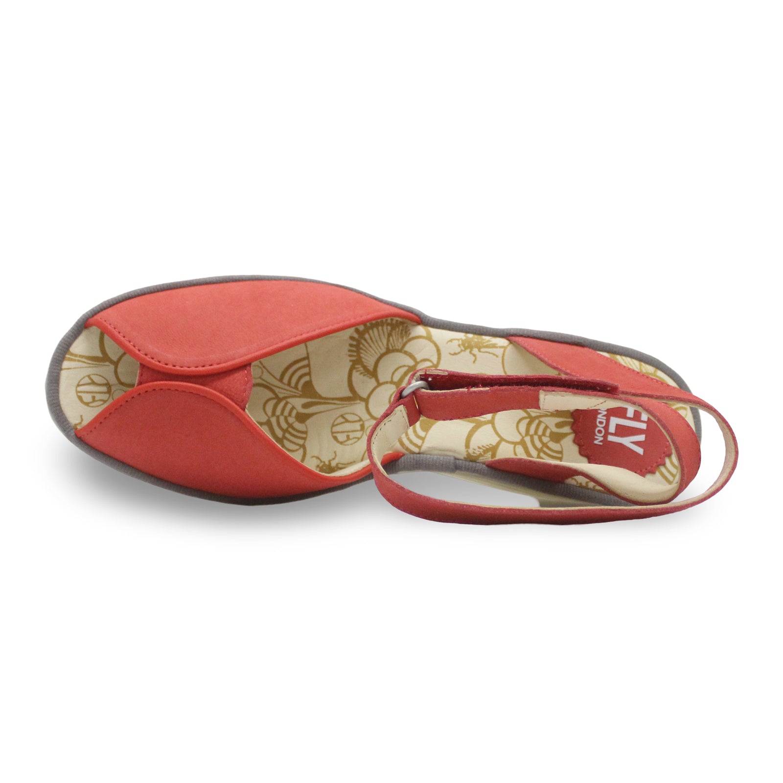 Fly London YAID552FLY Cupido Leather Womens Sandals#color_devil red