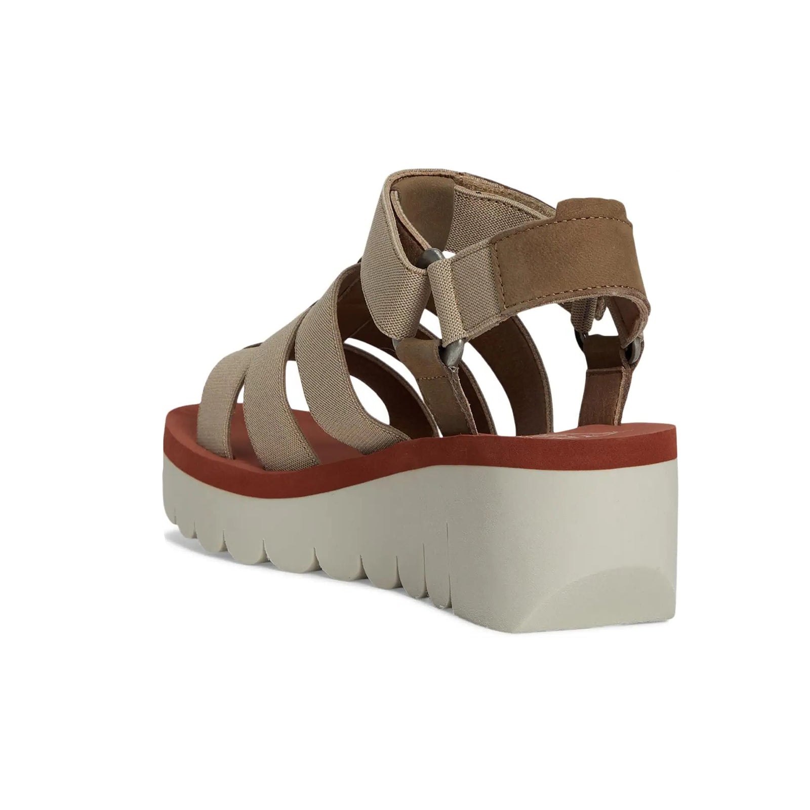 Fly London YOJI198FLY Textile Leather Womens Sandals#color_military beige brick