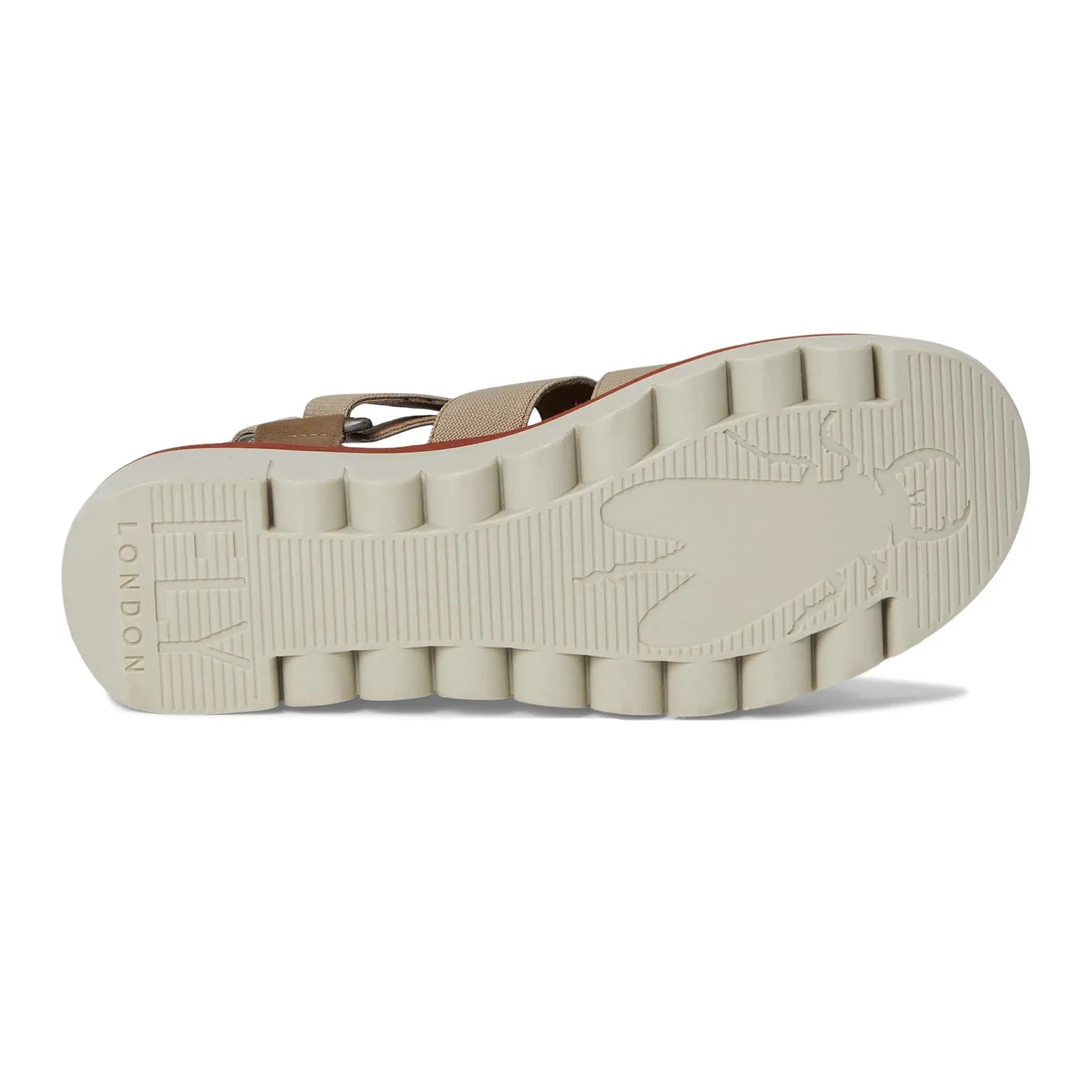 Fly London YOJI198FLY Textile Leather Womens Sandals#color_military beige brick