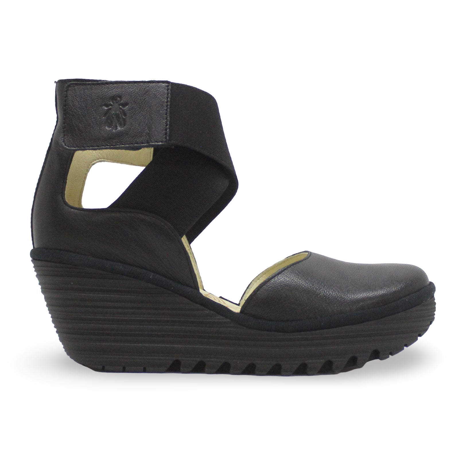 Fly London YOLG546FLY Mousse Leather Womens Sandals#color_black