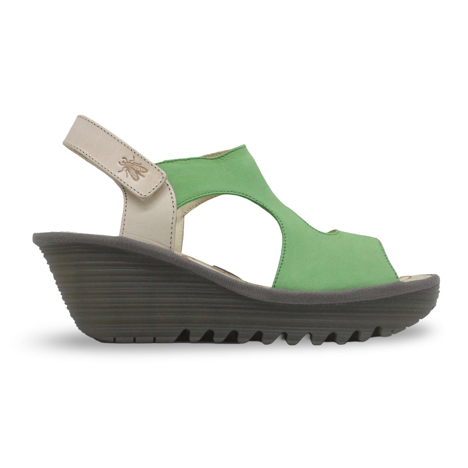 Fly London YOXA576FLY Cupido Leather Womens Sandals#color_pistachio natural