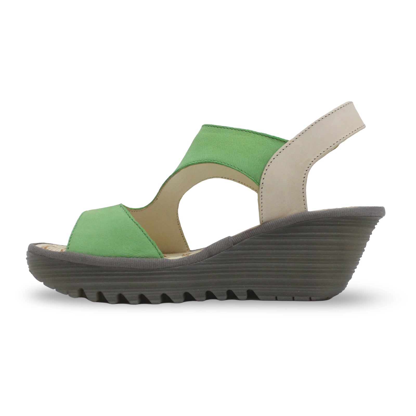 Fly London YOXA576FLY Cupido Leather Womens Sandals#color_pistachio natural