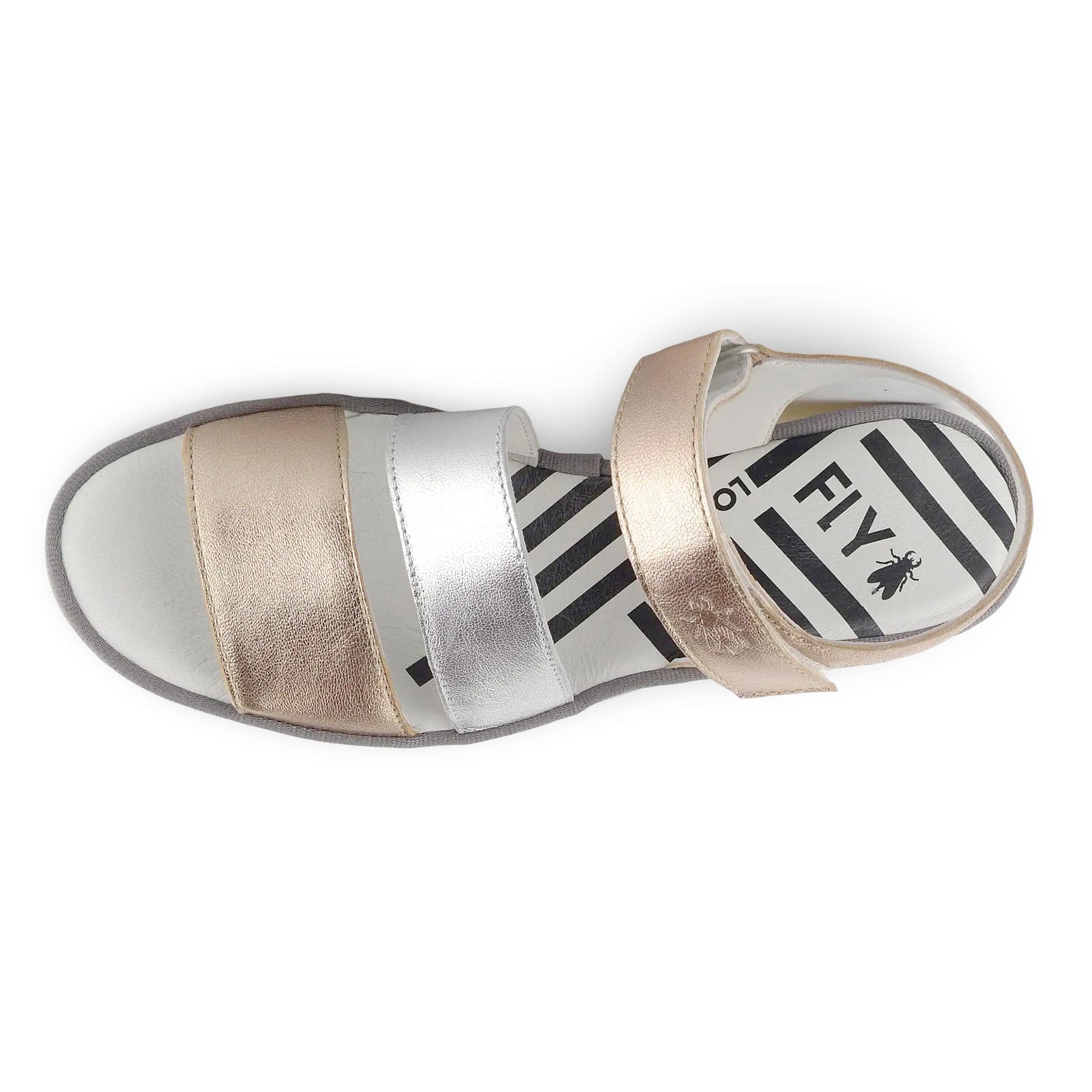 Fly London BEXY575FLY Laminato Leather Womens Sandals#color_sahar sil sahar