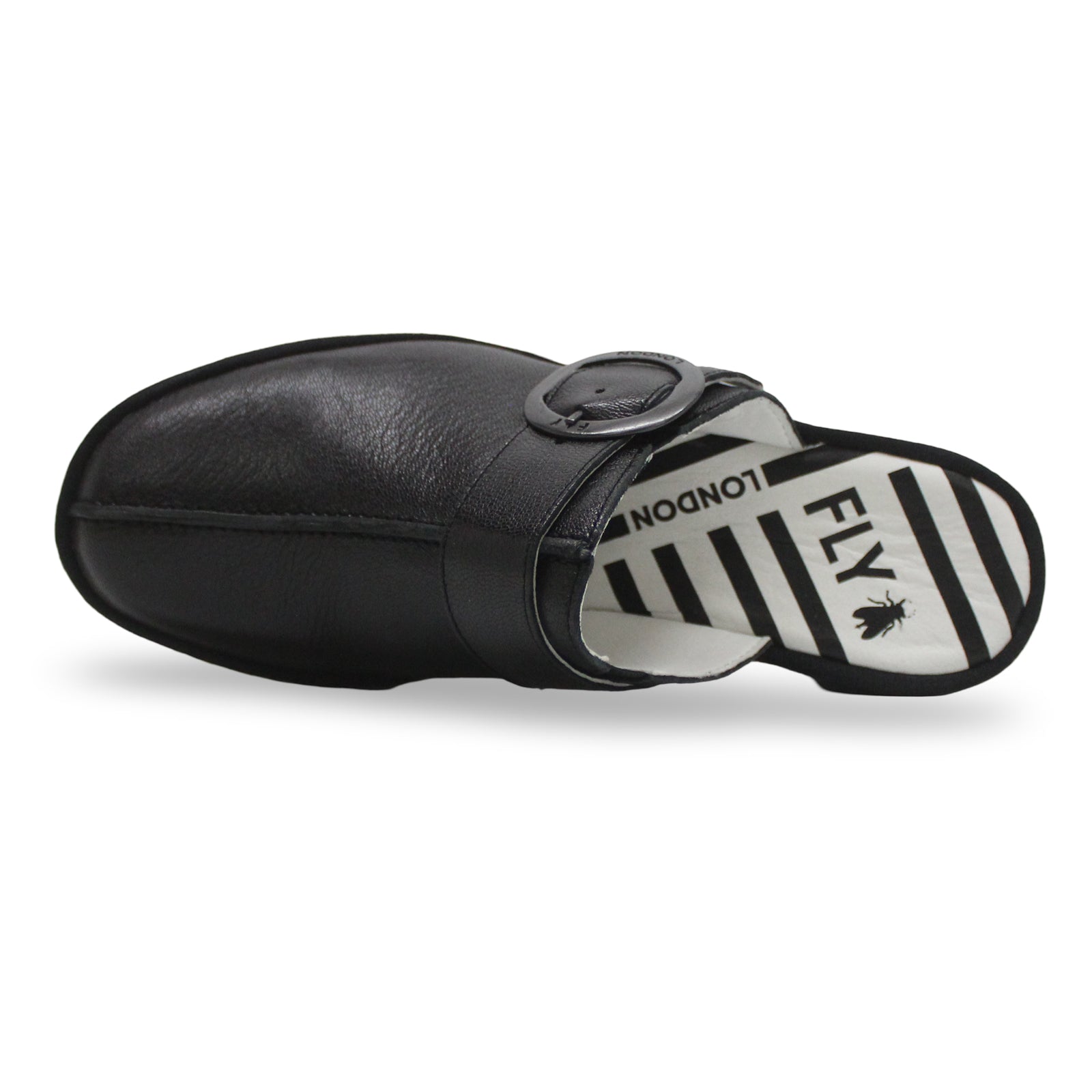 Fly London BLOK586FLY Mousse Leather Womens Sandals#color_black