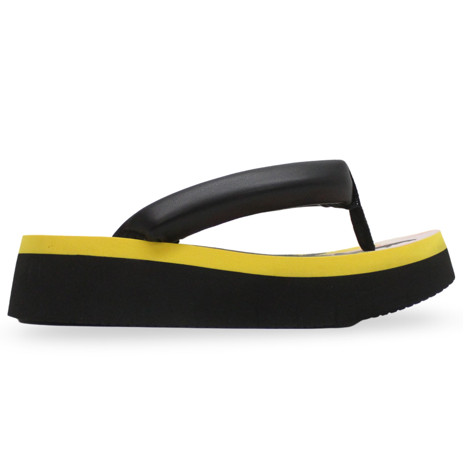Fly London COLY287FLY Leather Womens Sandals#color_black yellow