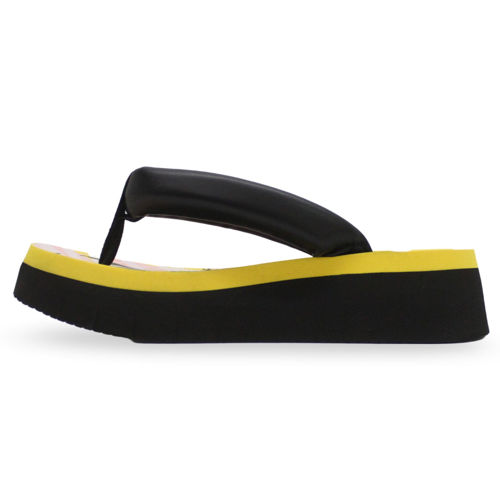 Fly London COLY287FLY Leather Womens Sandals#color_black yellow