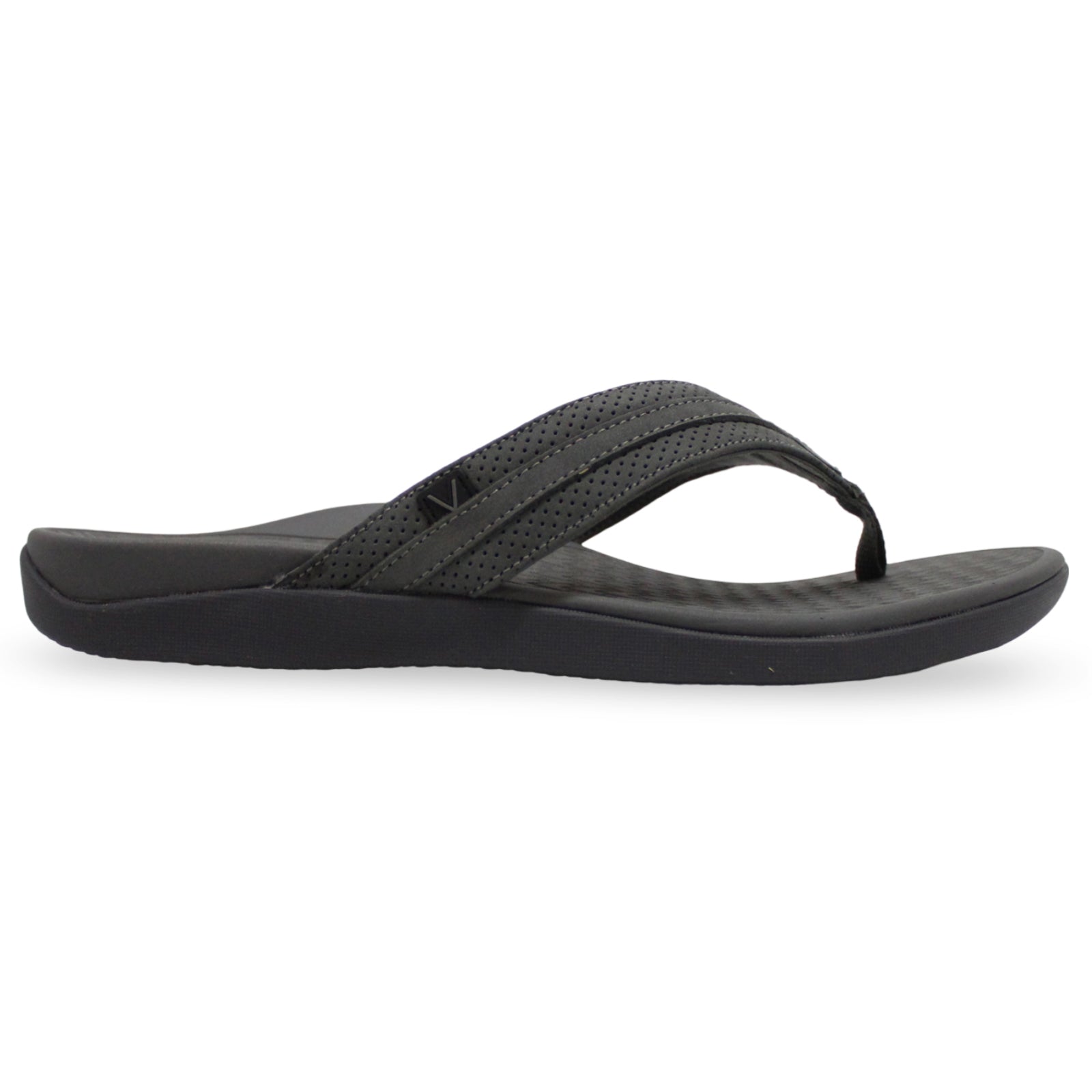 Vionic M Tide II Nubuck Mens Sandals#color_charcoal