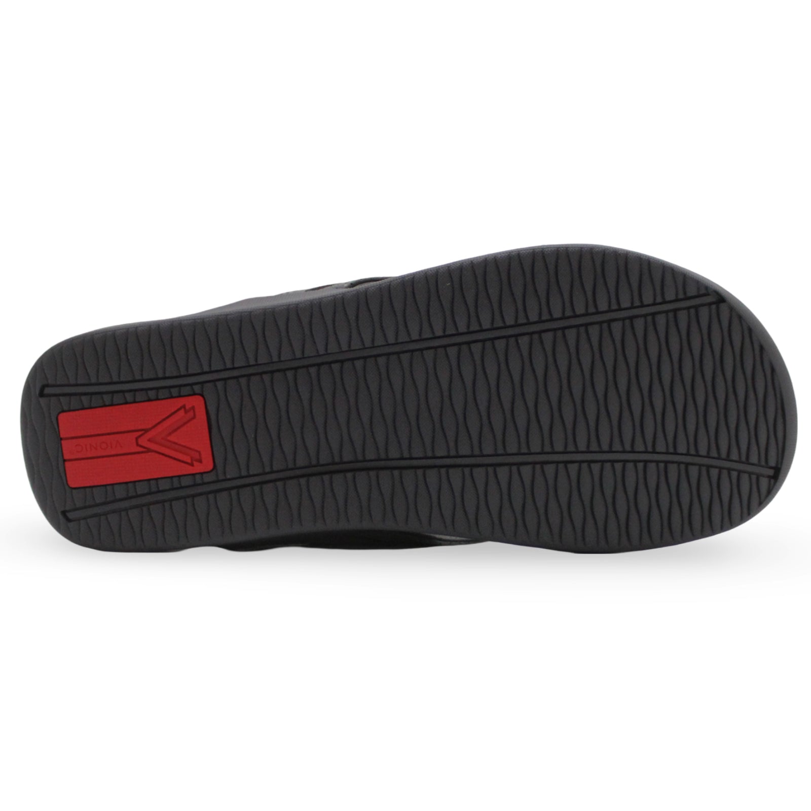 Vionic M Tide II Nubuck Mens Sandals#color_charcoal