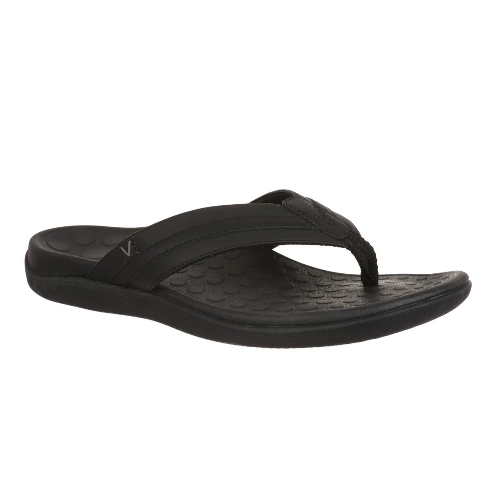Vionic M Tide II Smooth Leather Mens Sandals#color_black