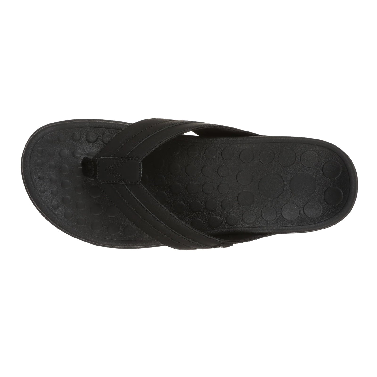 Vionic M Tide II Smooth Leather Mens Sandals#color_black