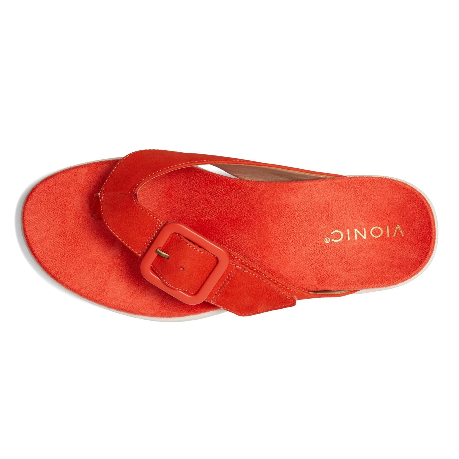 Vionic Uptown Marin Nubuck Womens Sandals#color_cherry tomato