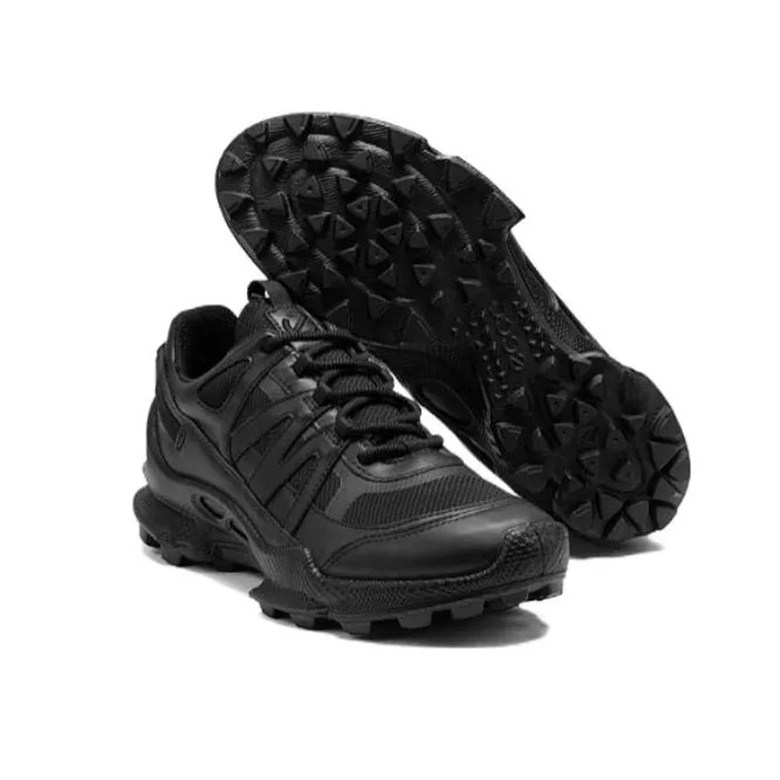 Ecco Biom C-Trail 803254 Leather Textile Mens Trainers#color_black black black