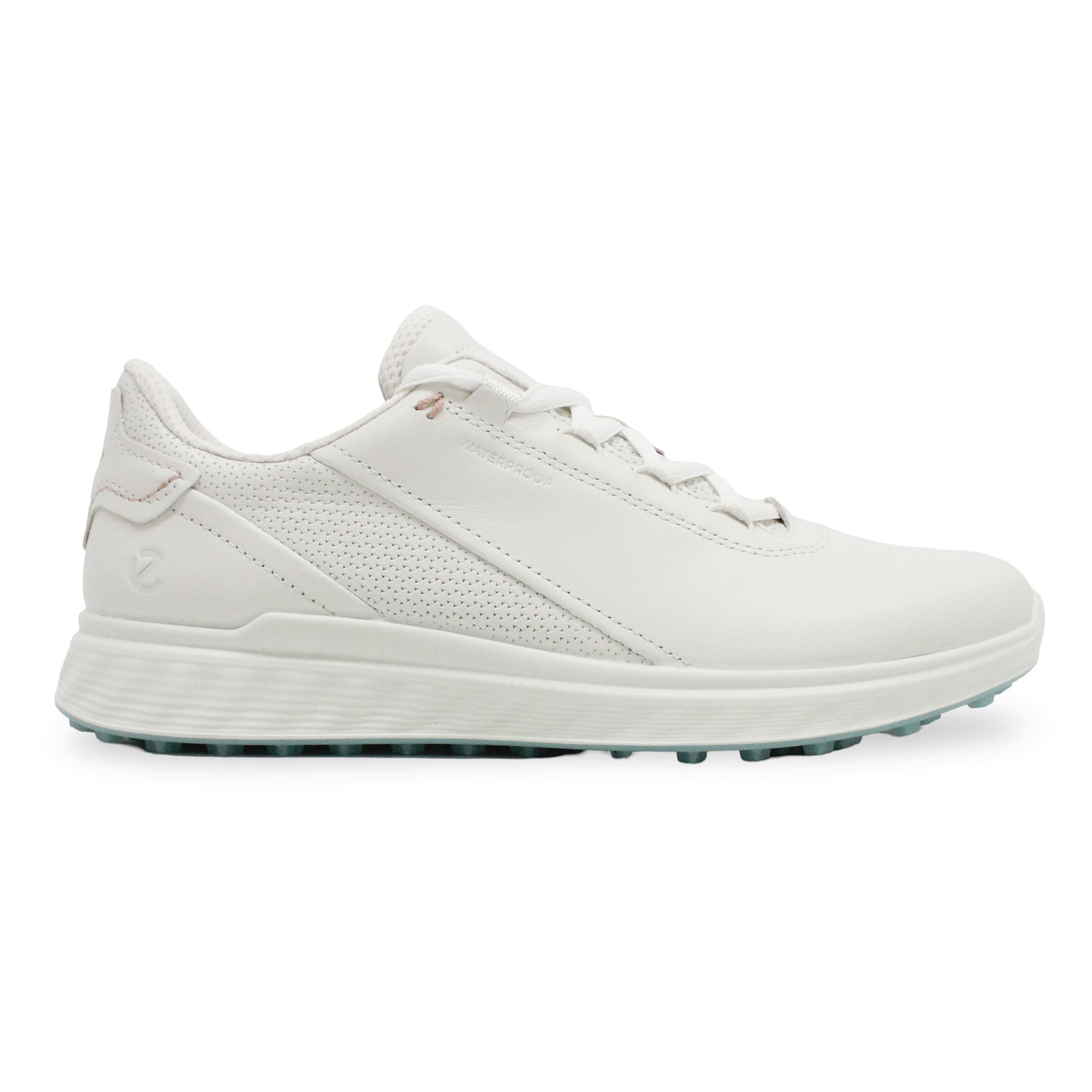 Ecco Golf S-Casual Leather Womens Trainers#color_white
