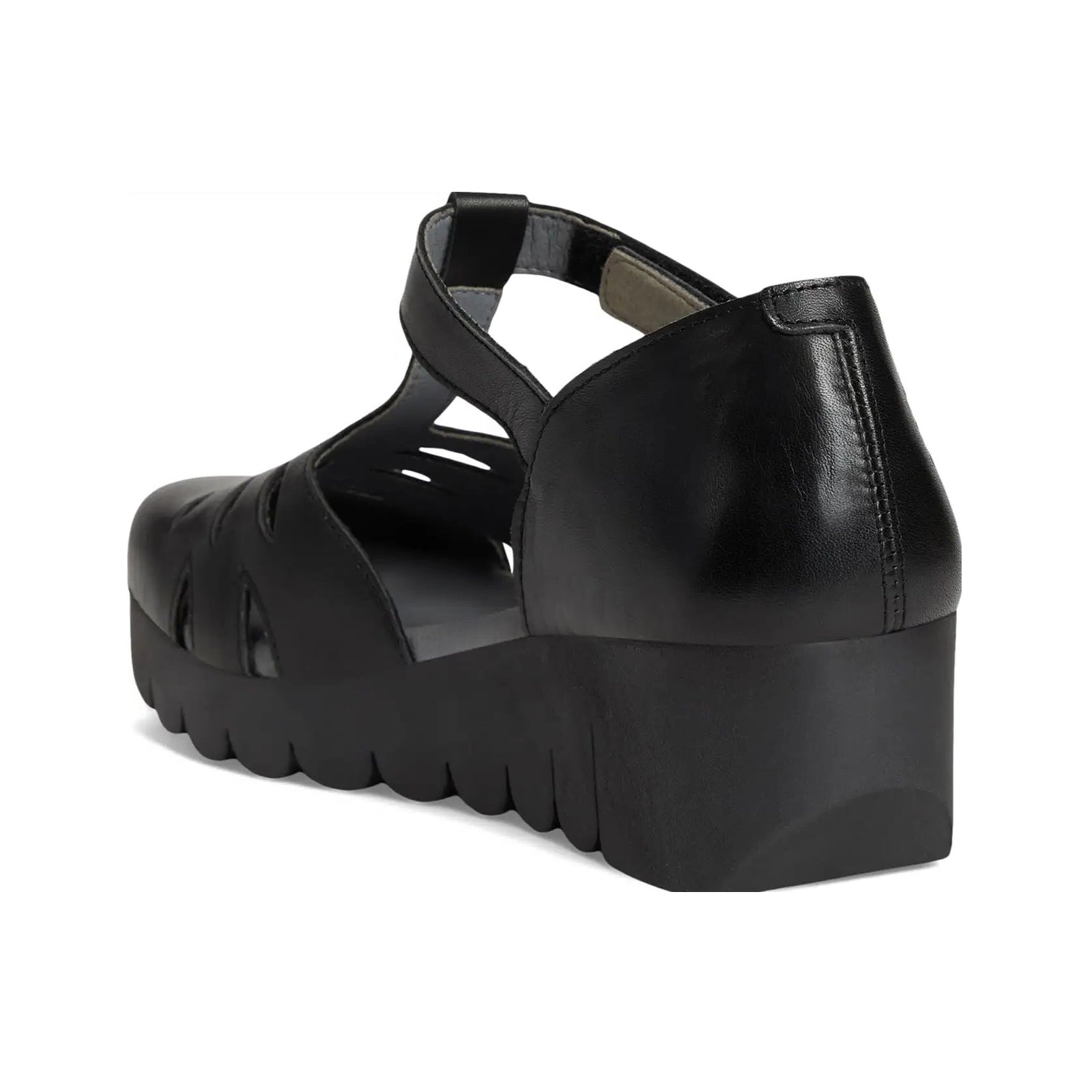 Fly London VELT224FLY Burn Leather Womens Sandals#color_black