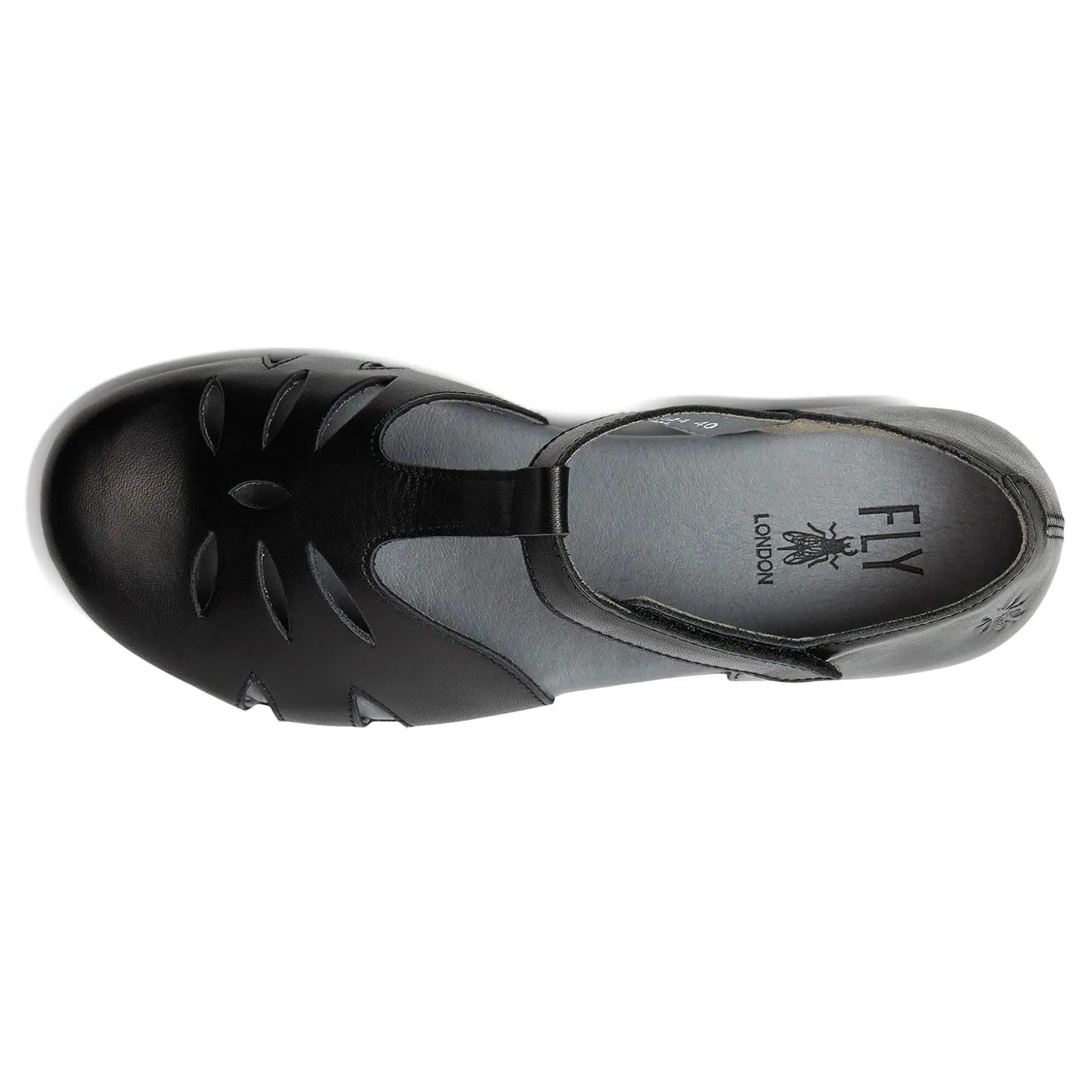 Fly London VELT224FLY Burn Leather Womens Sandals#color_black