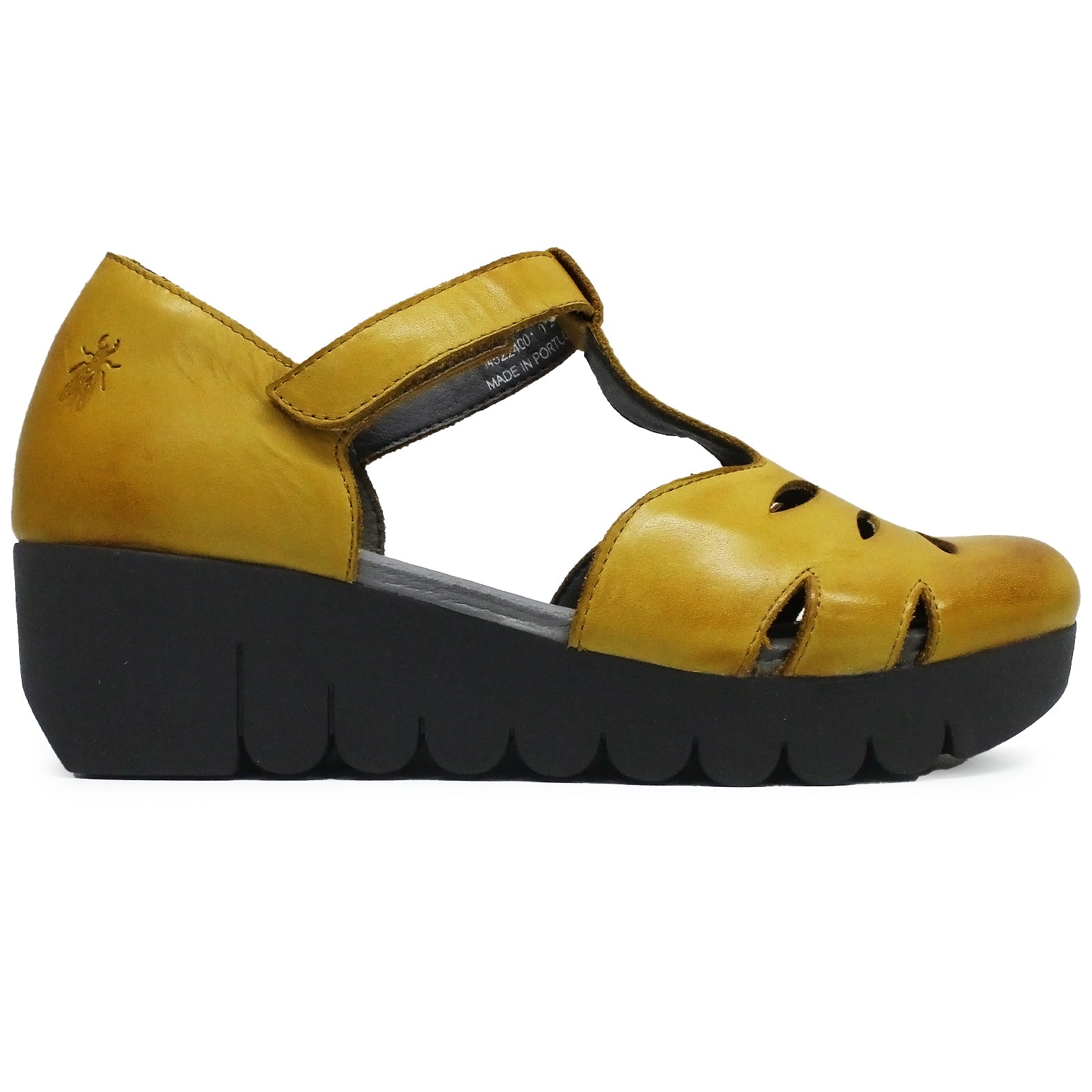 Fly London VELT224FLY Burn Leather Womens Sandals#color_mustard
