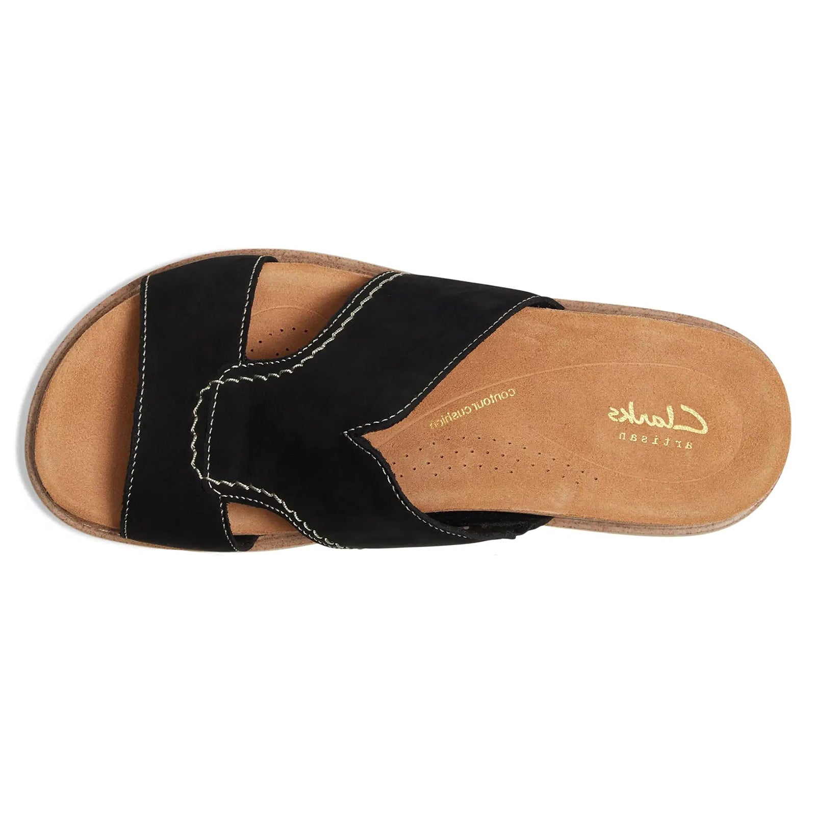 Clarks Arwell Walk Nubuck Womens Sandals#color_black