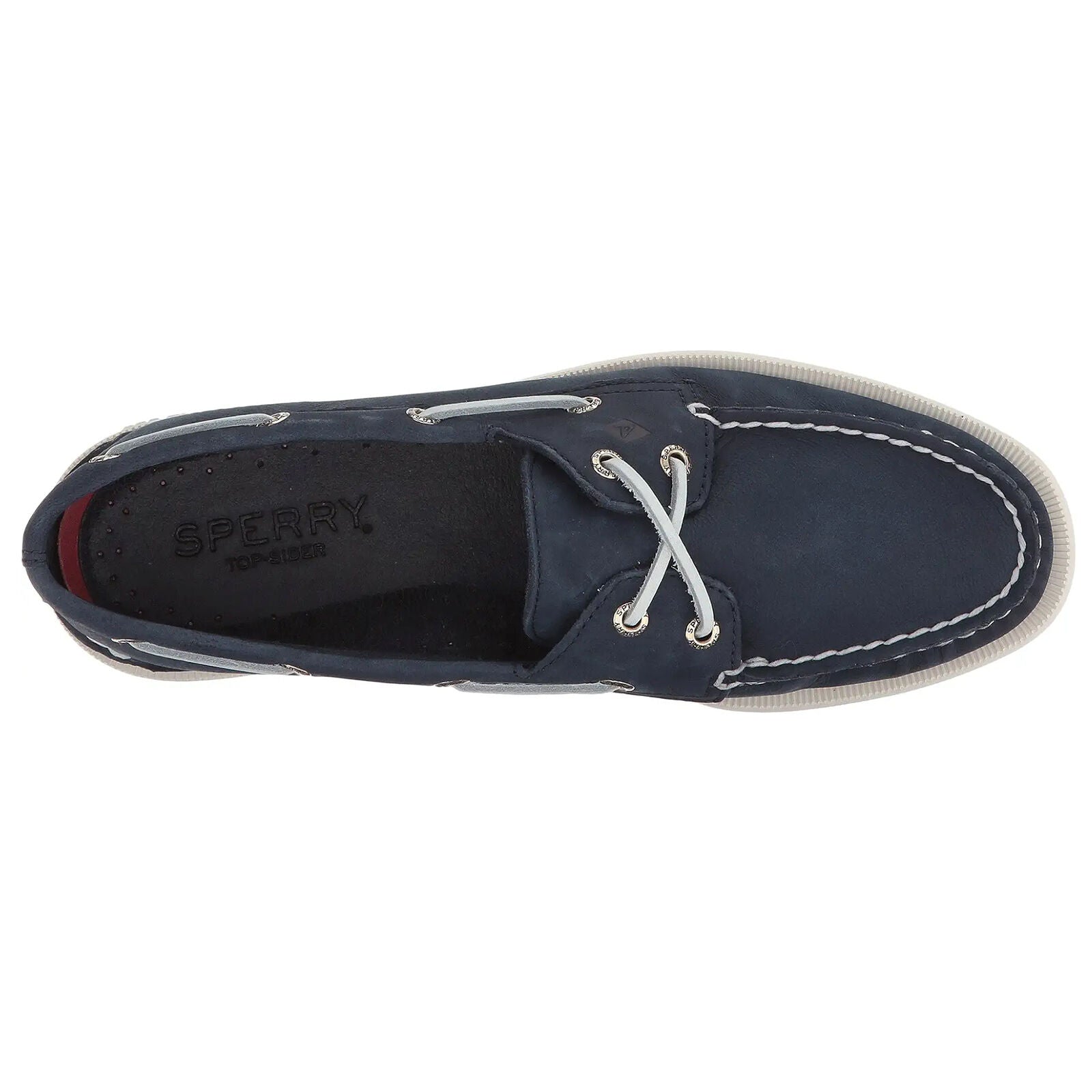 Sperry Authentic Original 2-Eye Full Grain Leather Womens Shoes#color_navy