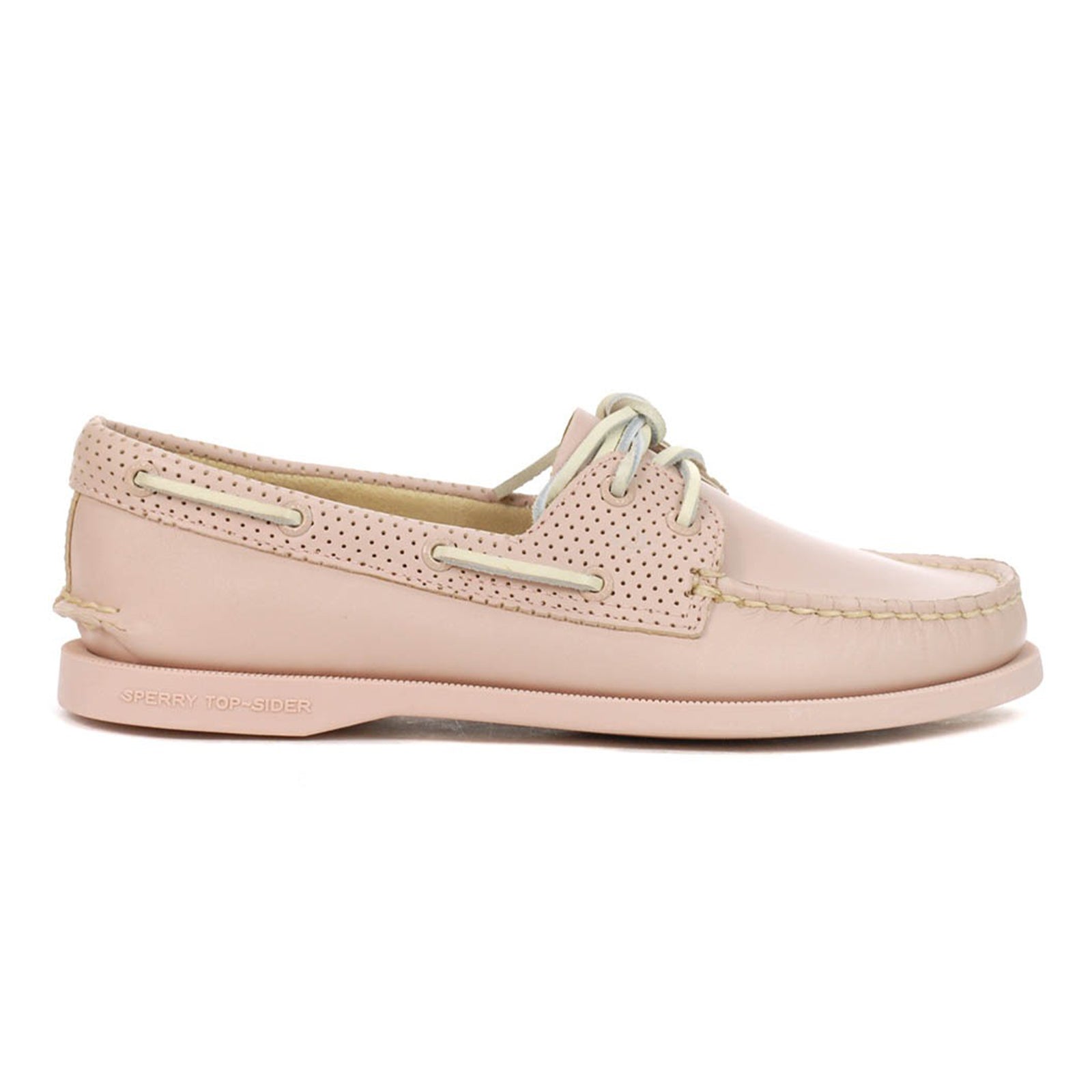 Sperry Authentic Original 2-Eye Pin Perf Full Grain Leather Womens Shoes#color_rose