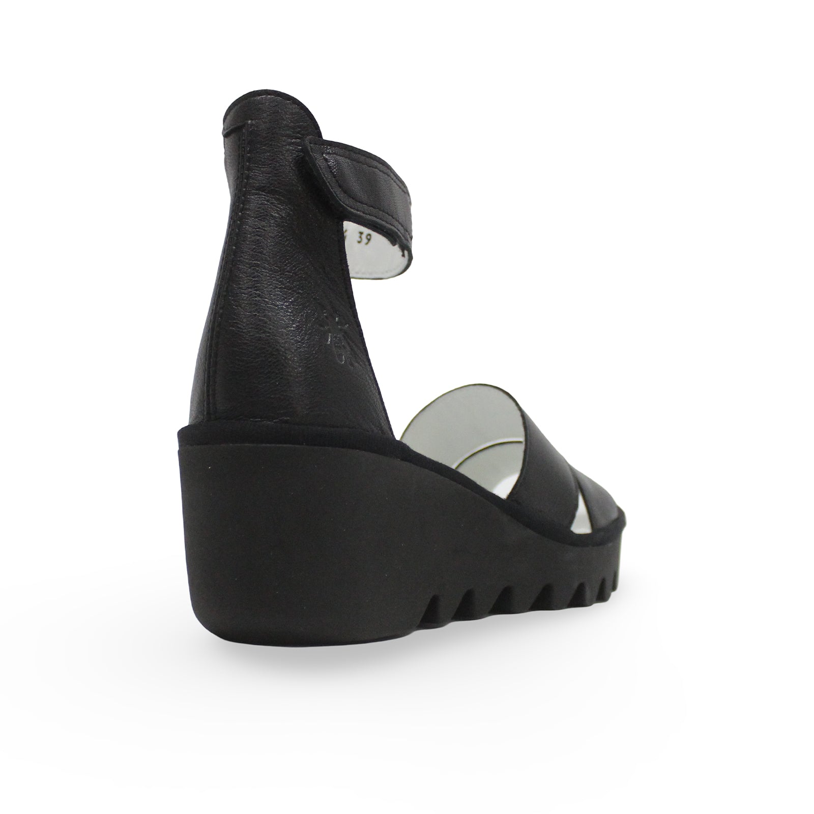 Fly London BONO290FLY Mousse Leather Womens Sandals#color_black